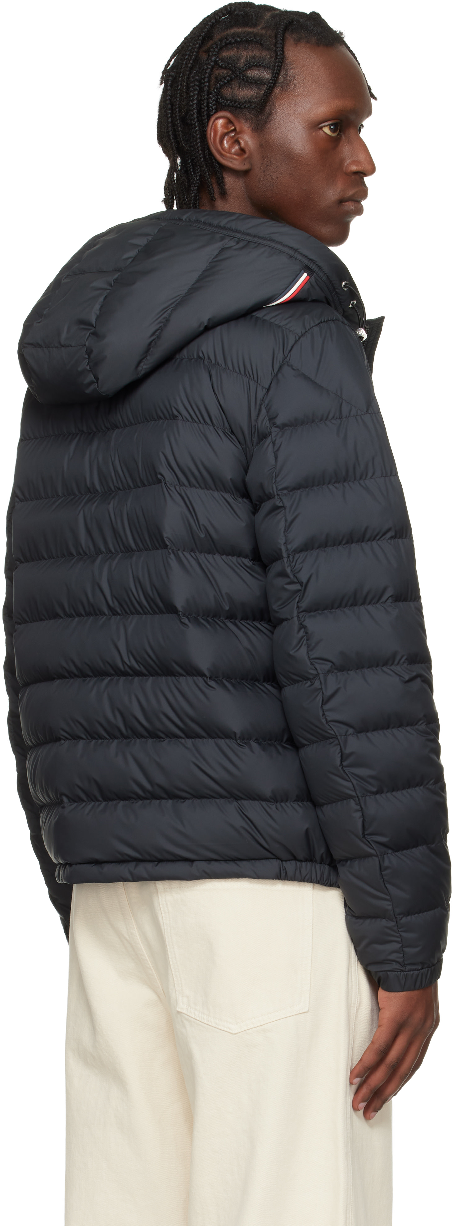 Moncler: ブラック Vermeille フード ショート ダウンジャケット
