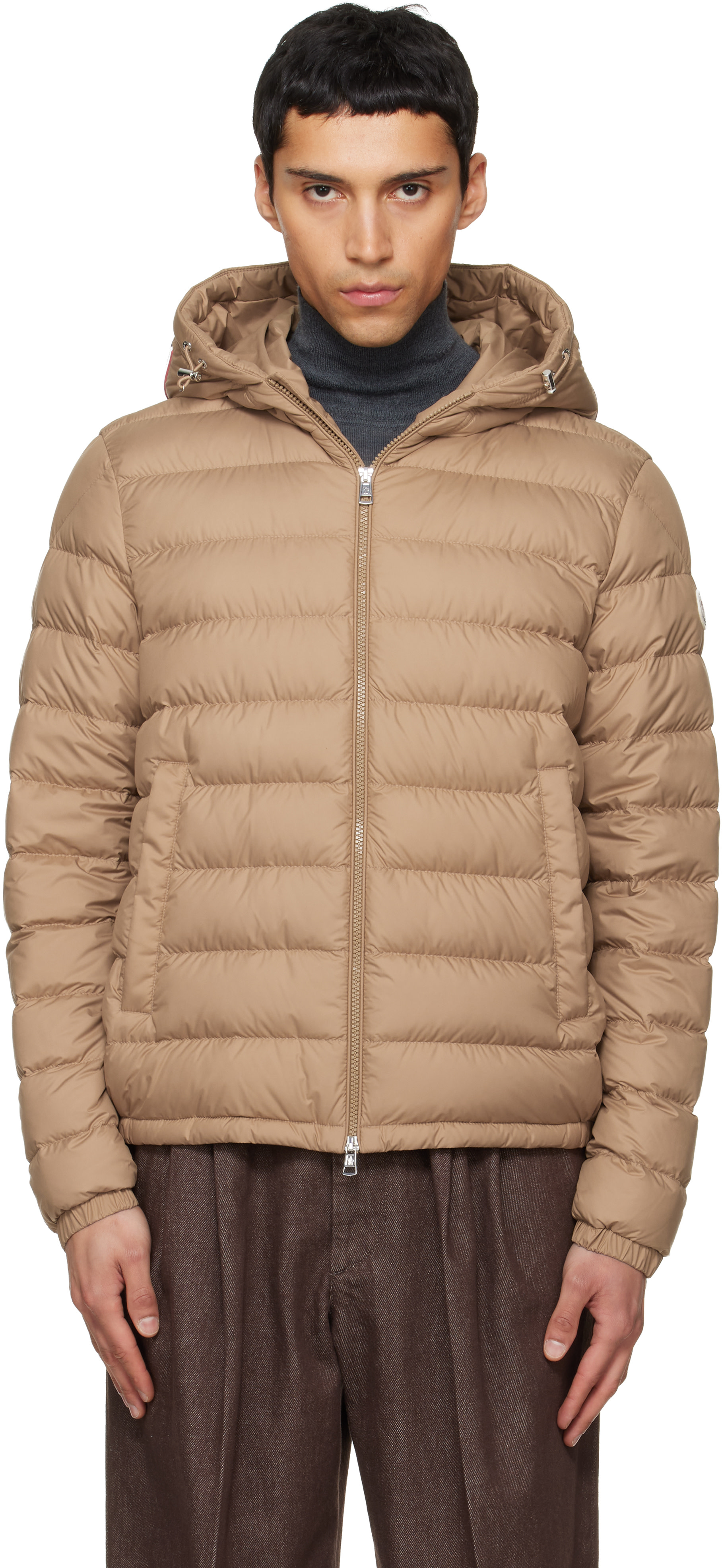 Moncler - Beige Vermeille Hooded Short Down Jacket