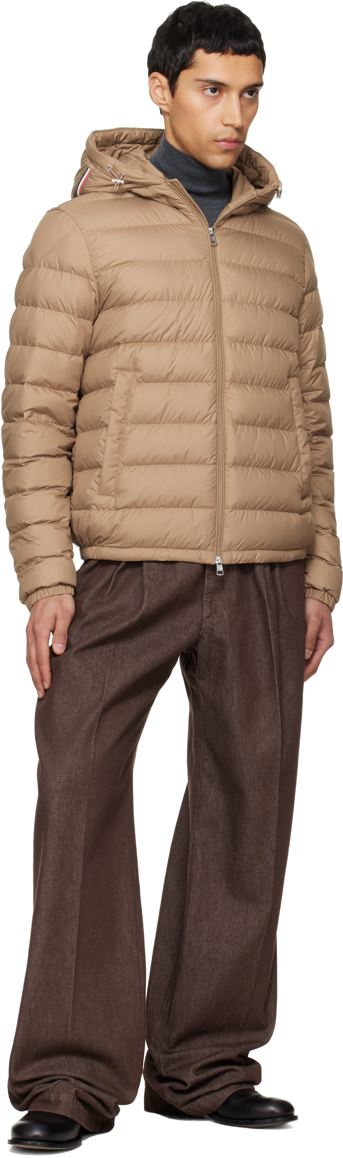 Moncler - Beige Vermeille Hooded Short Down Jacket