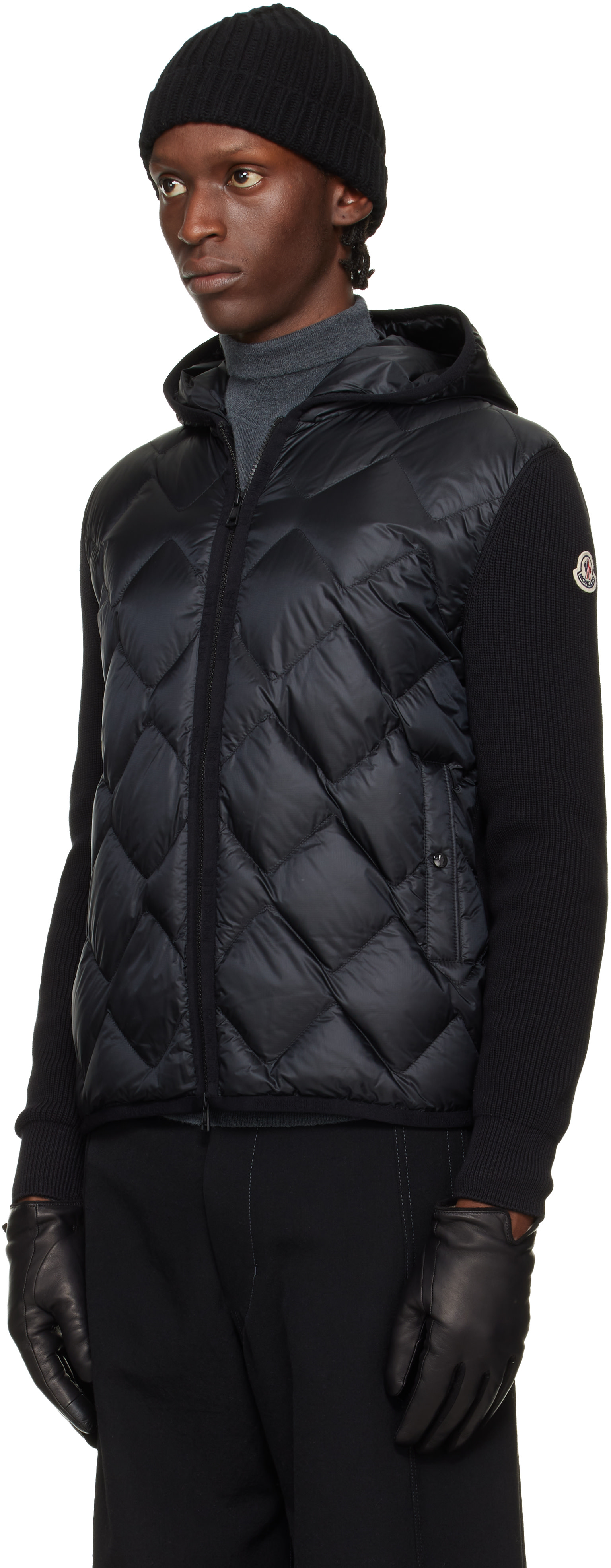Moncler - 블랙 아치비오 가디건 다운 재킷