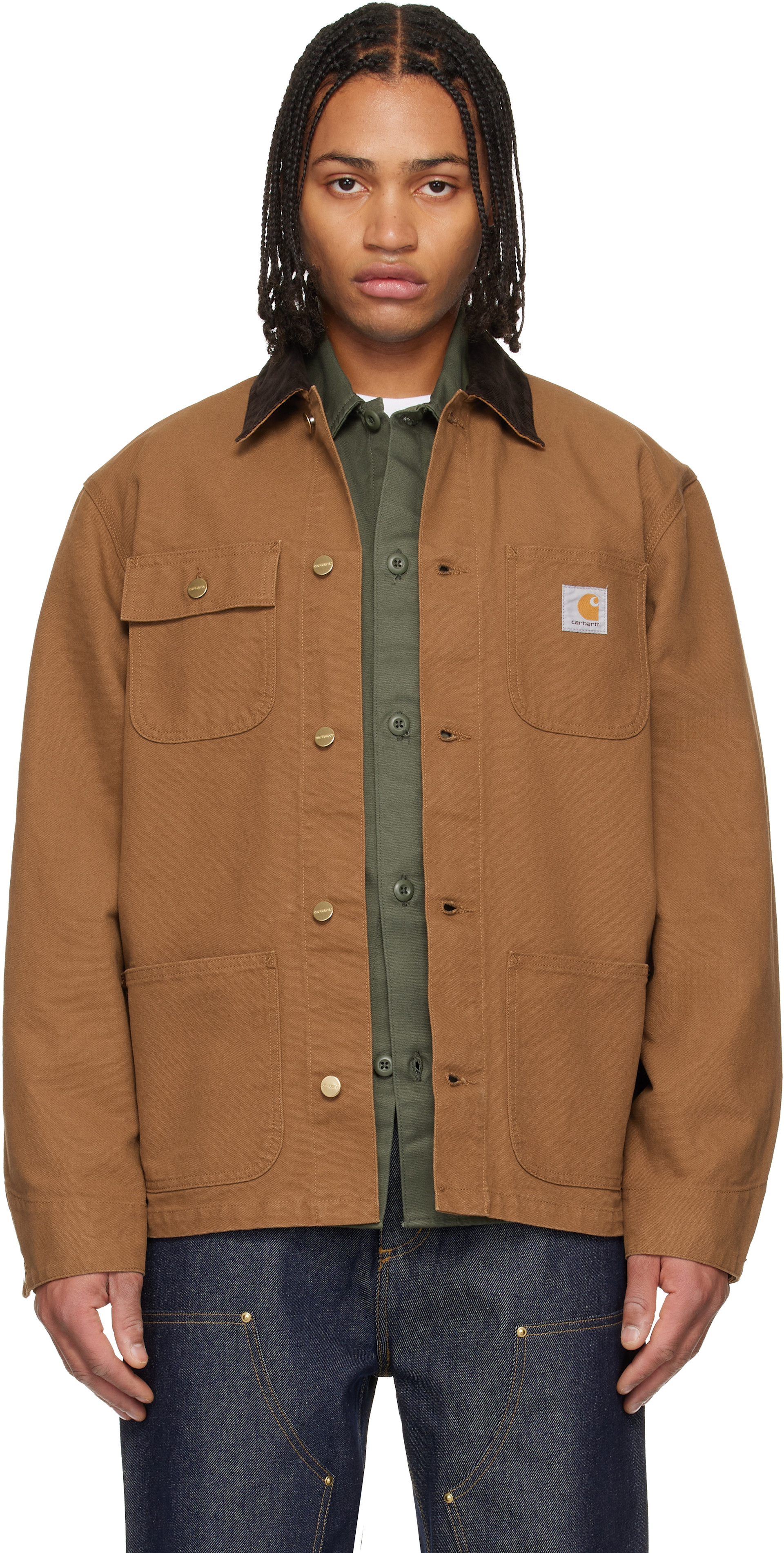 Carhartt Work In Progress - Blouson Michigan brun clair