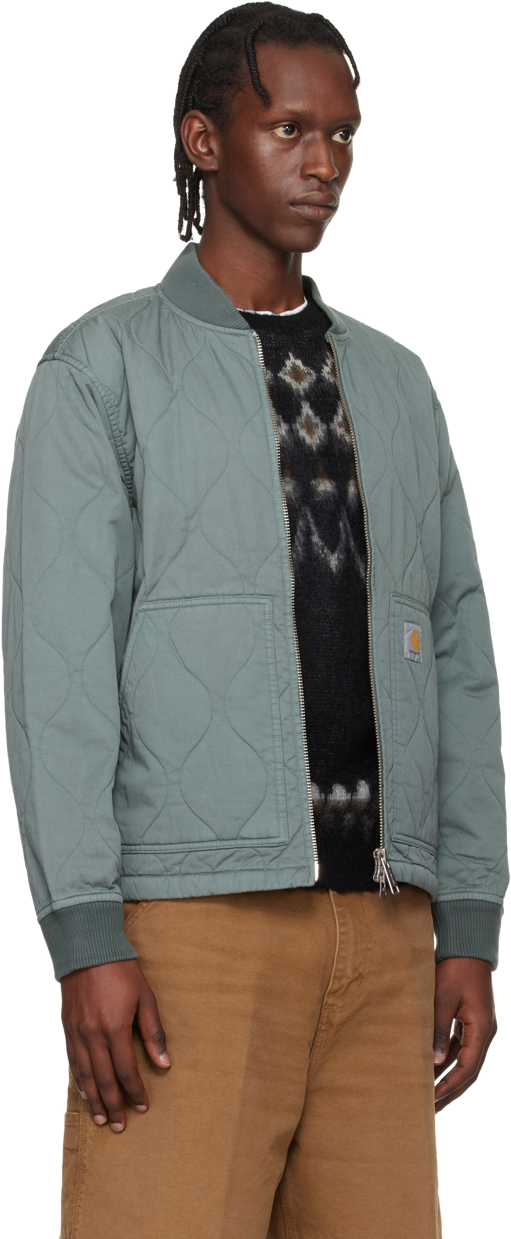Carhartt Work In Progress - 그린 카일란 라이너 재킷