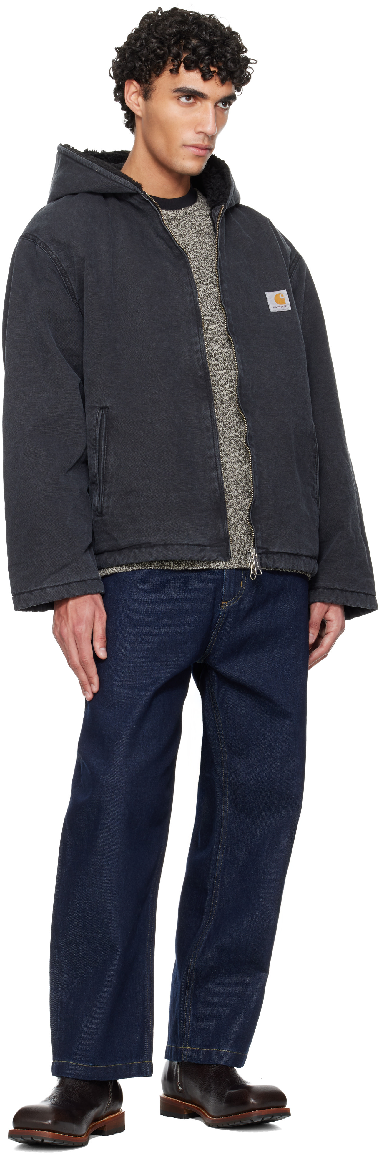Carhartt Work In Progress: ブラック Mitch ジャケット | SSENSE 日本