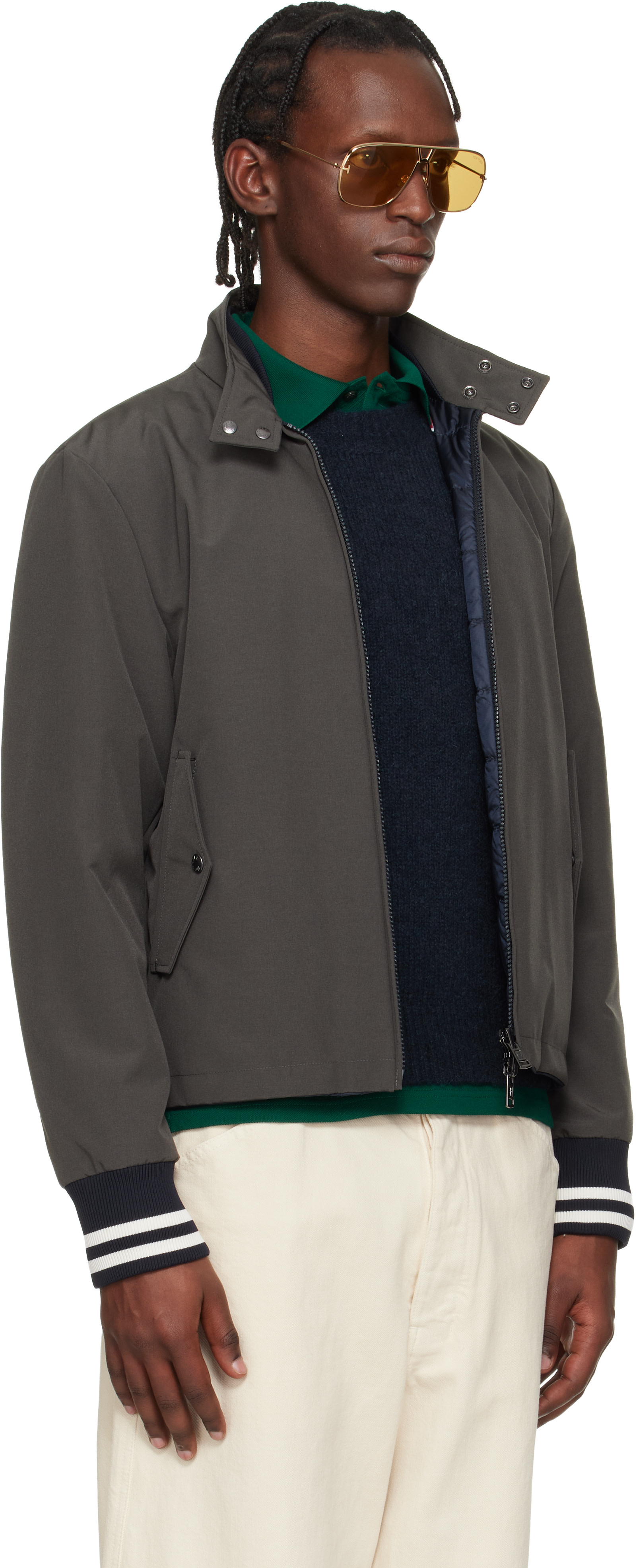 Moncler - Gray Prieure Reversible Down Bomber Jacket