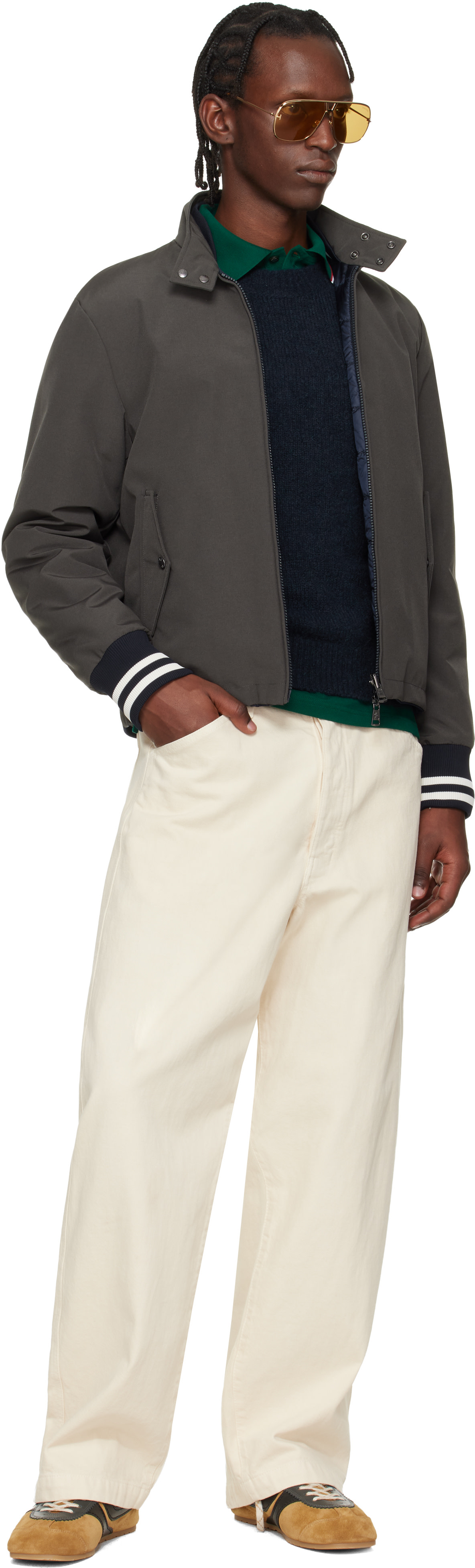 Moncler - Gray Prieure Reversible Down Bomber Jacket