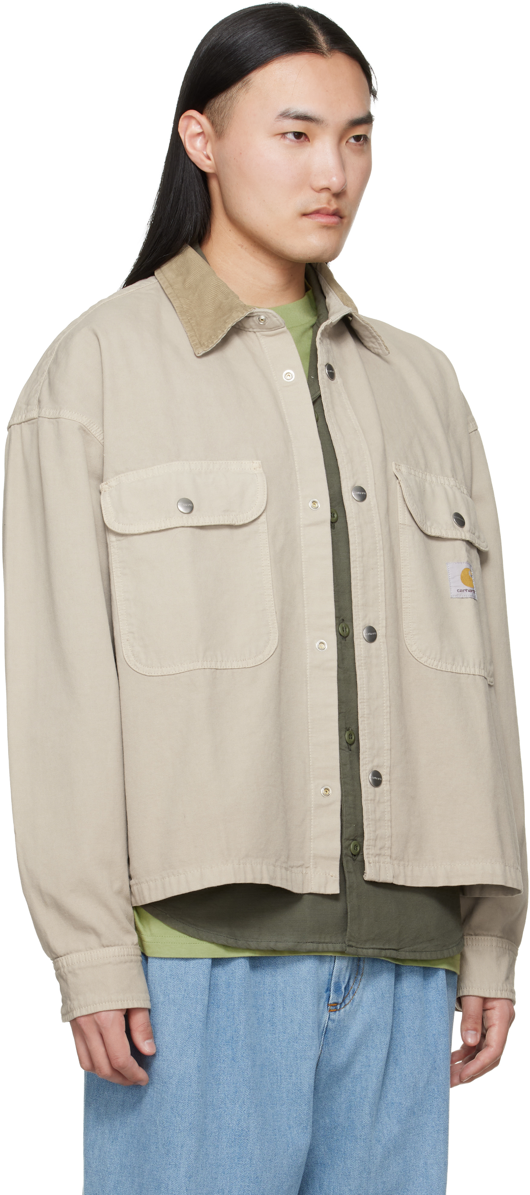 Carhartt Work In Progress - 베이지 프레스코트 셔츠