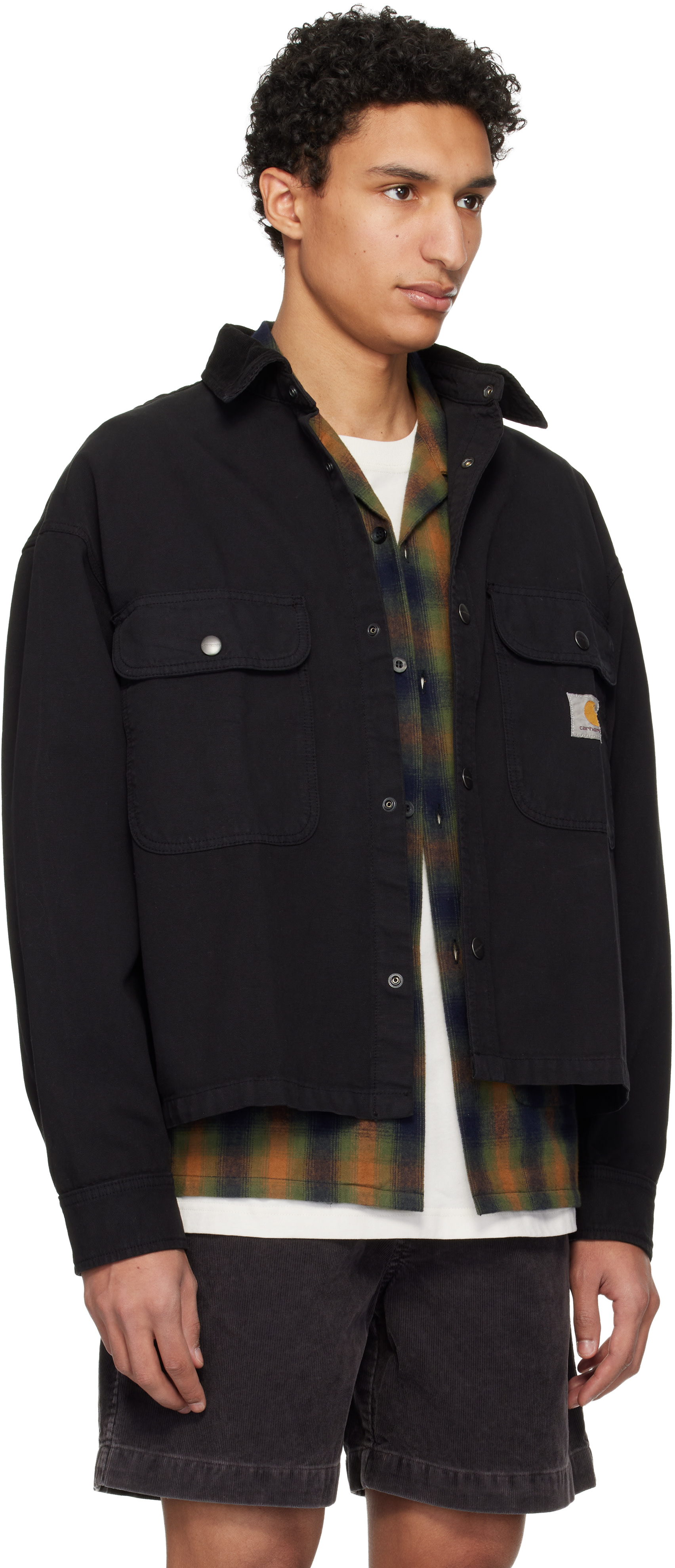 Carhartt Work In Progress - 블랙 프레스콧 셔츠