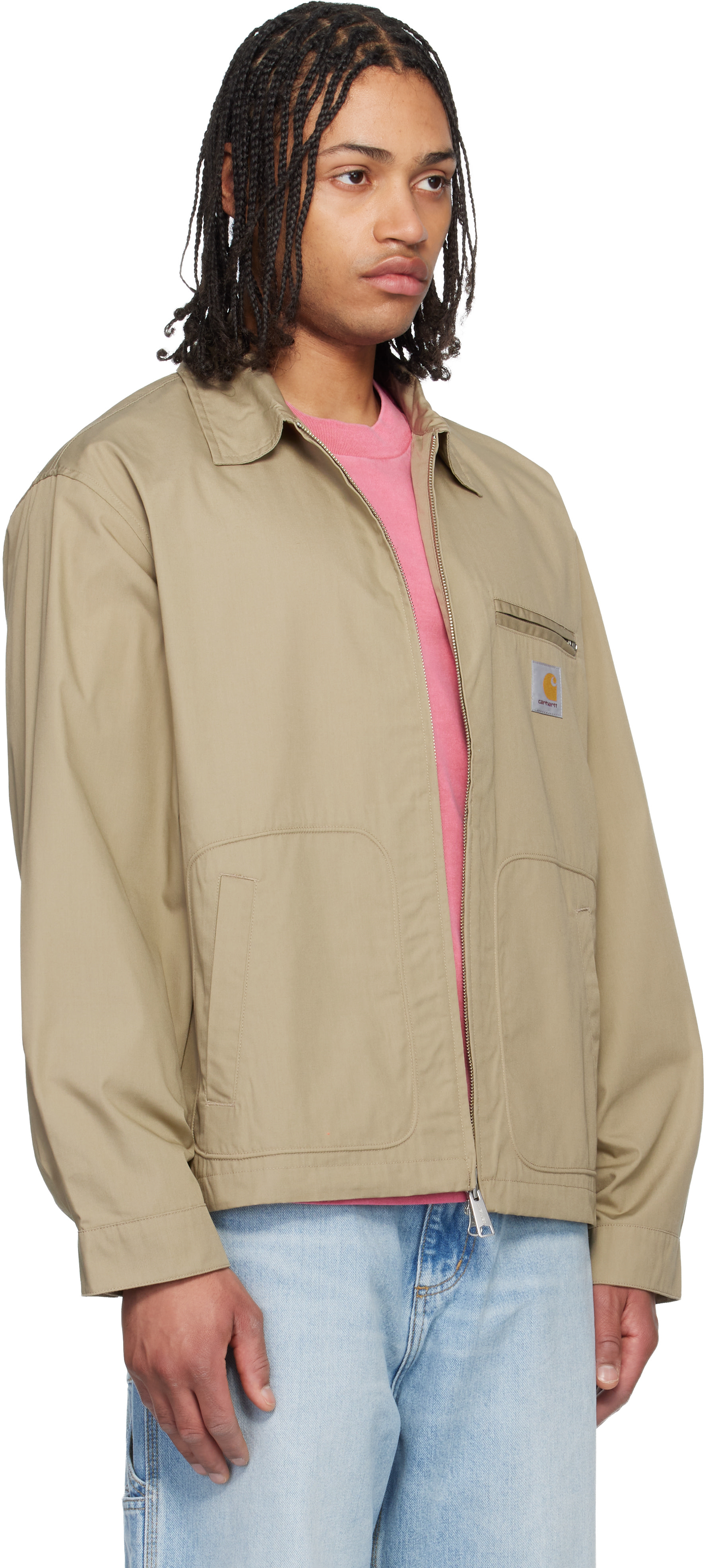 Carhartt Work In Progress: Beige Postal Jacket | SSENSE