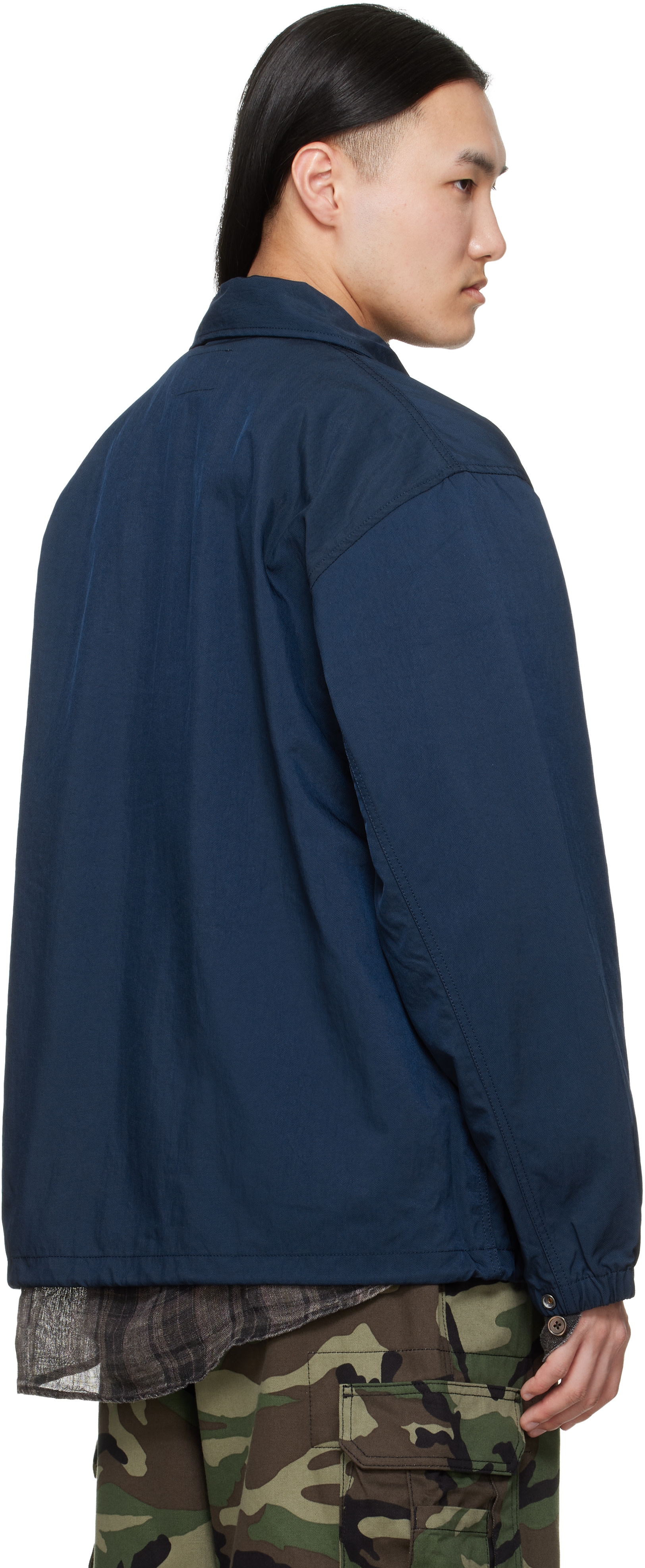 Carhartt Work In Progress - 블루 에이티나인 코치 재킷