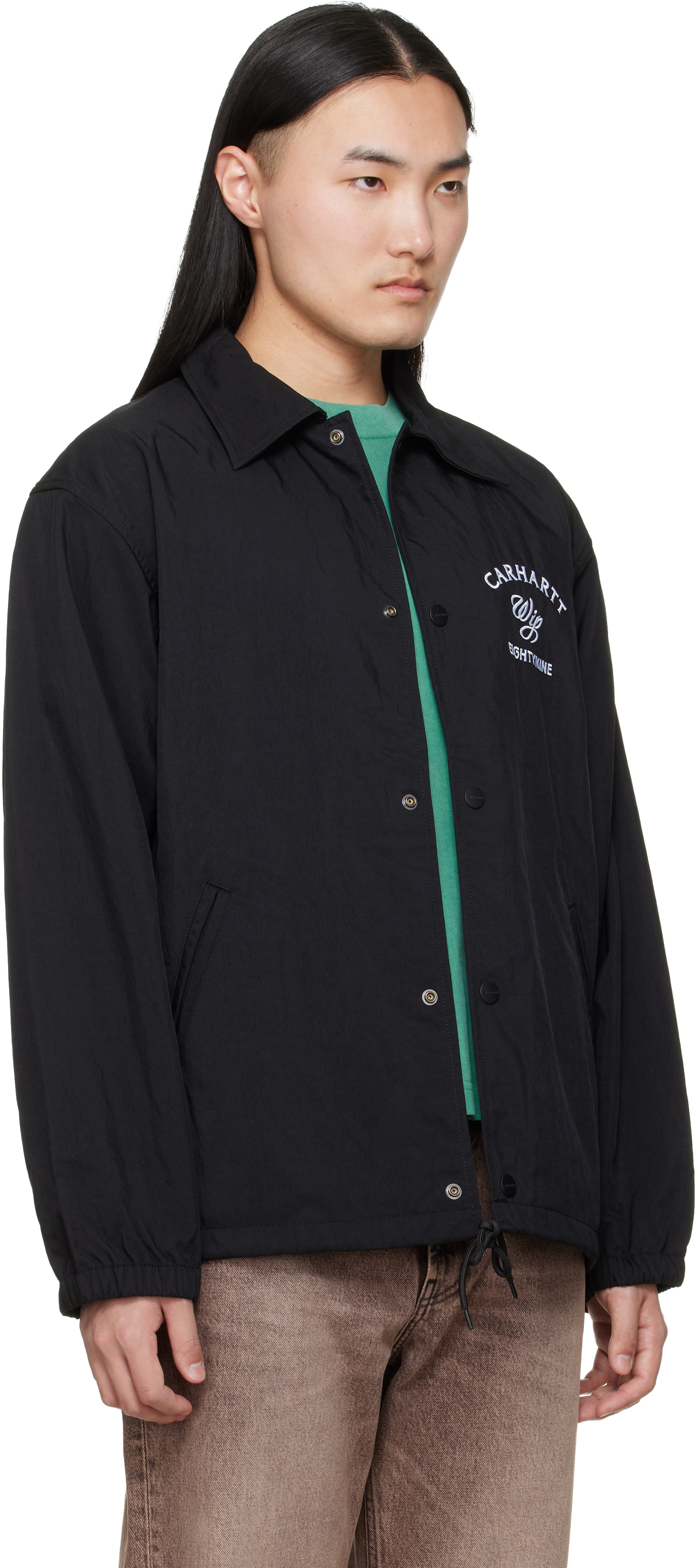 Carhartt Work In Progress - 블랙 에이티나인 코치 재킷