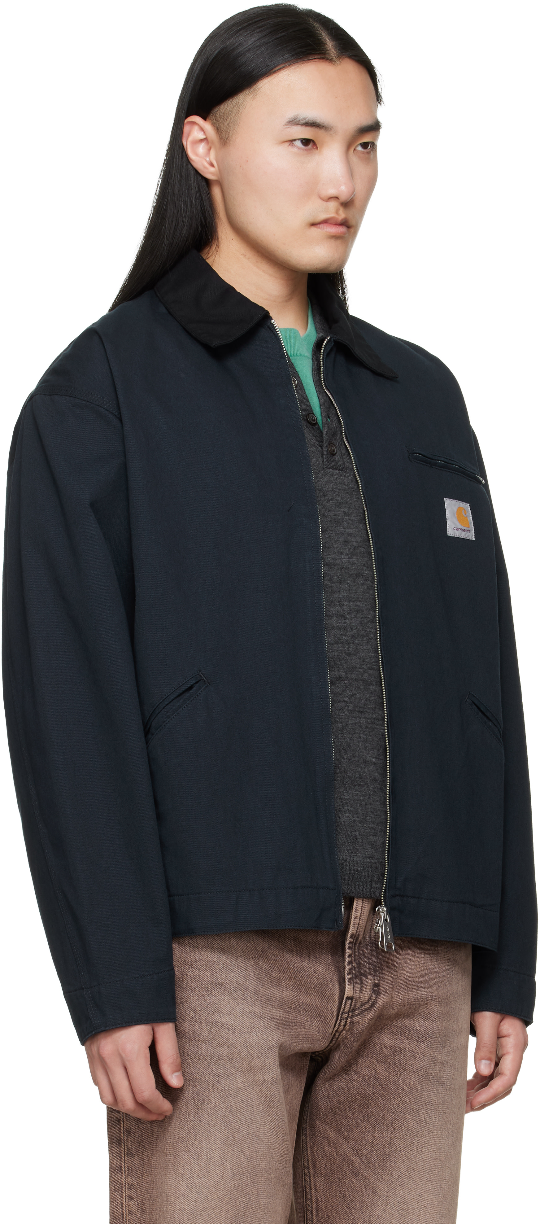 Carhartt Work In Progress - 네이비 OG 디트로이트 재킷
