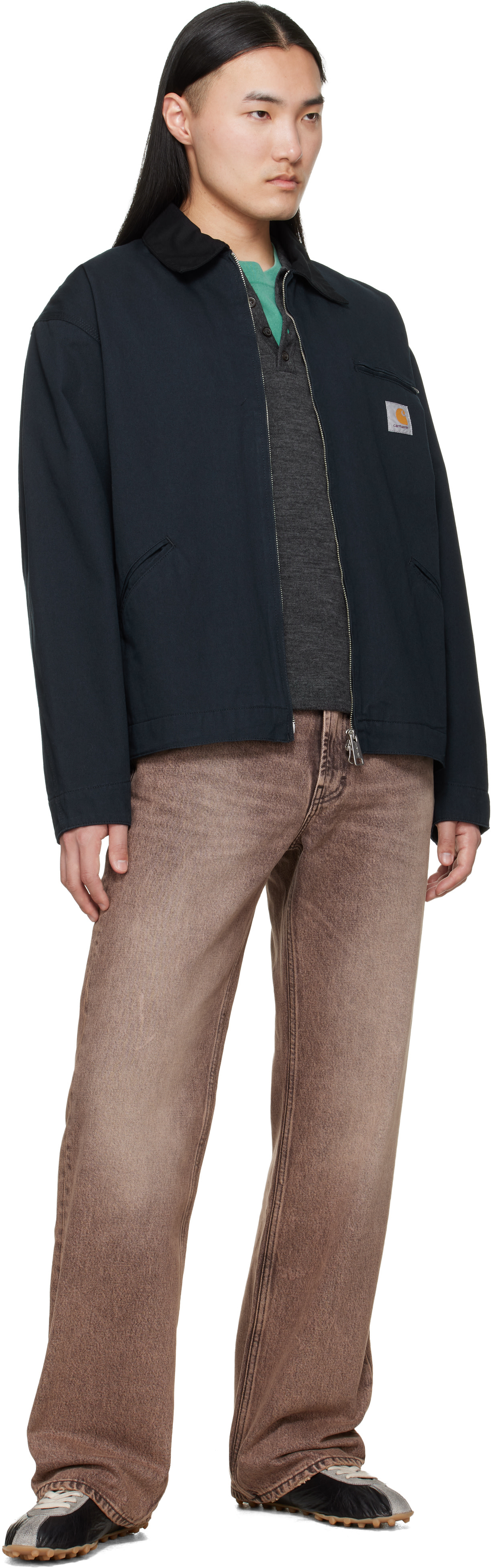 Carhartt Work In Progress: ネイビー OG Detroit ジャケット | SSENSE