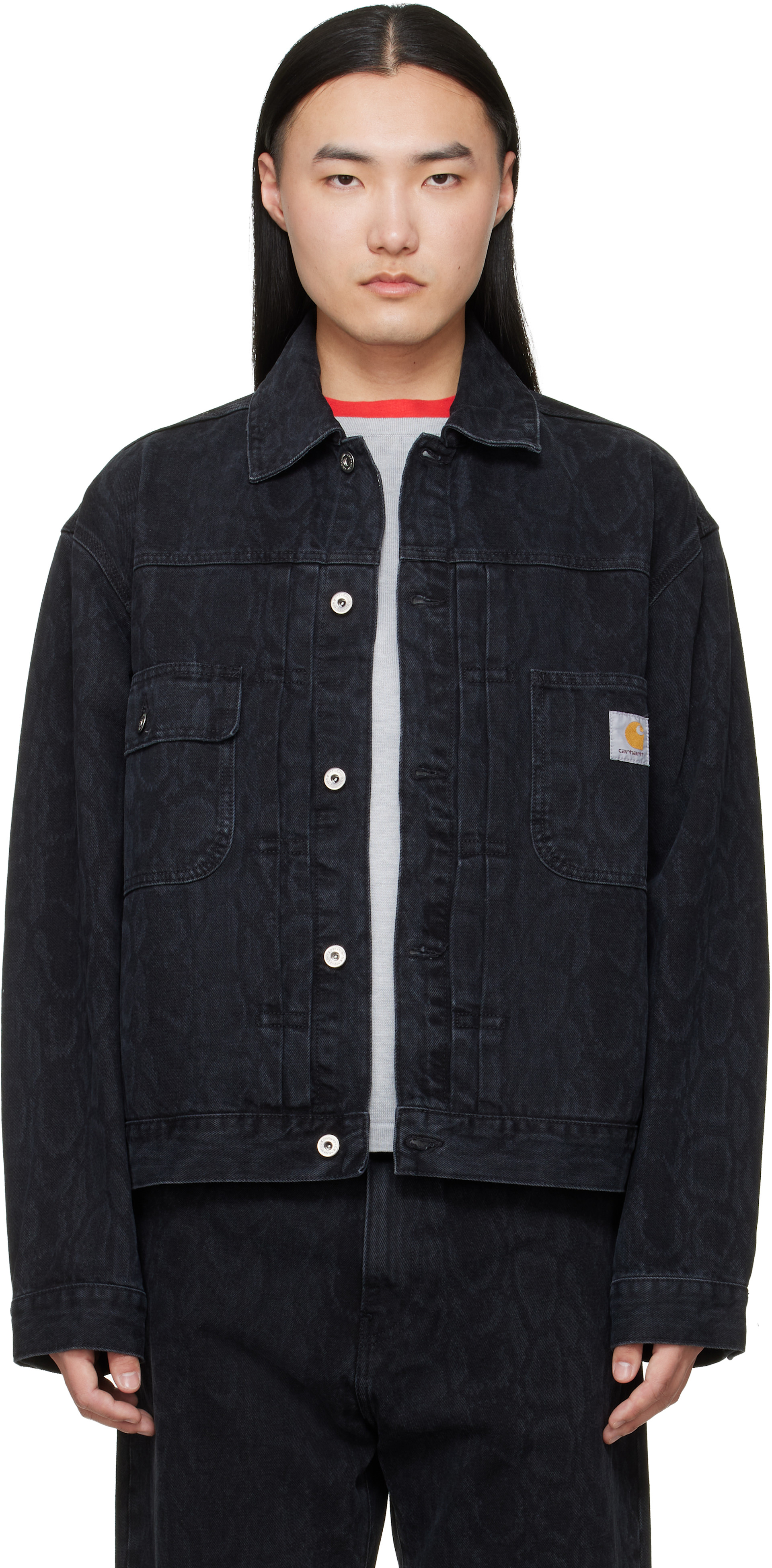 Carhartt Work In Progress - 블랙 벨마 데님 재킷