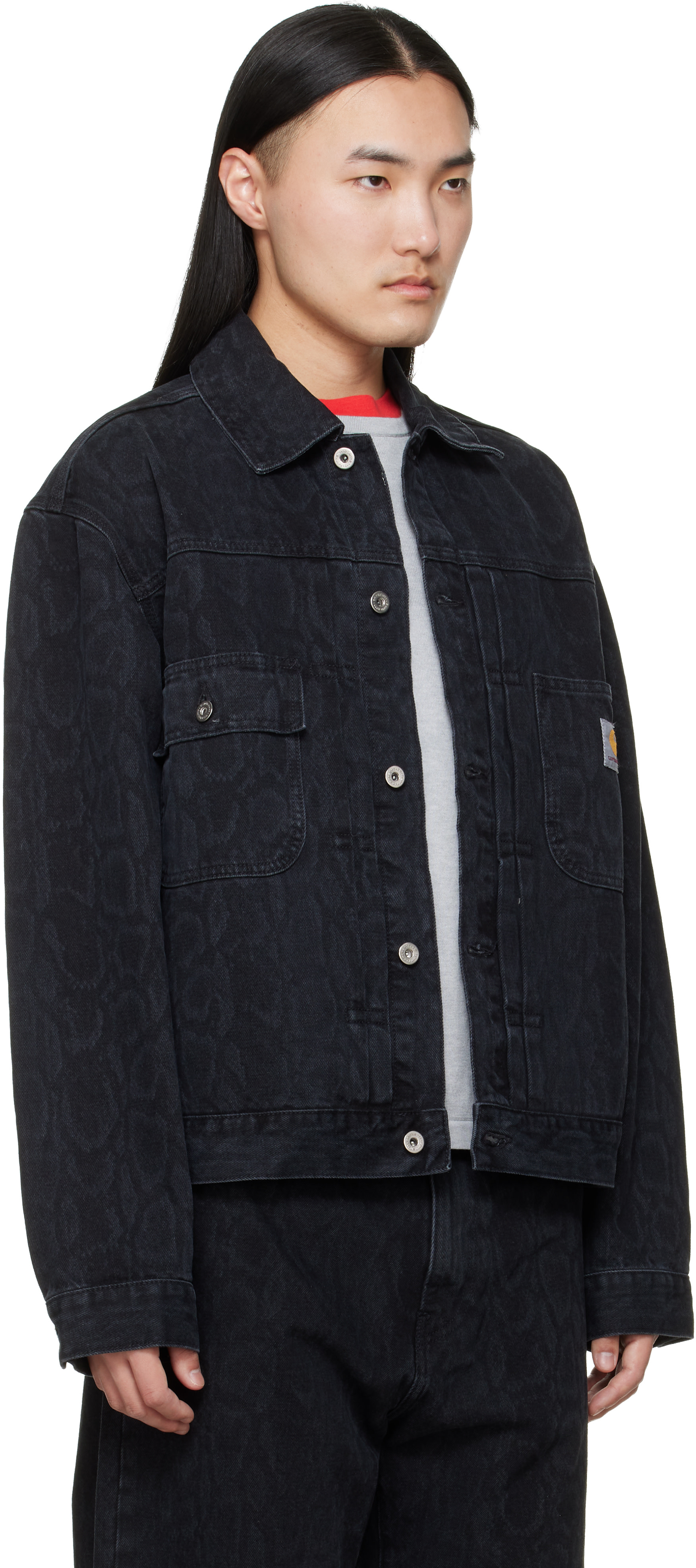 Carhartt Work In Progress - 블랙 벨마 데님 재킷