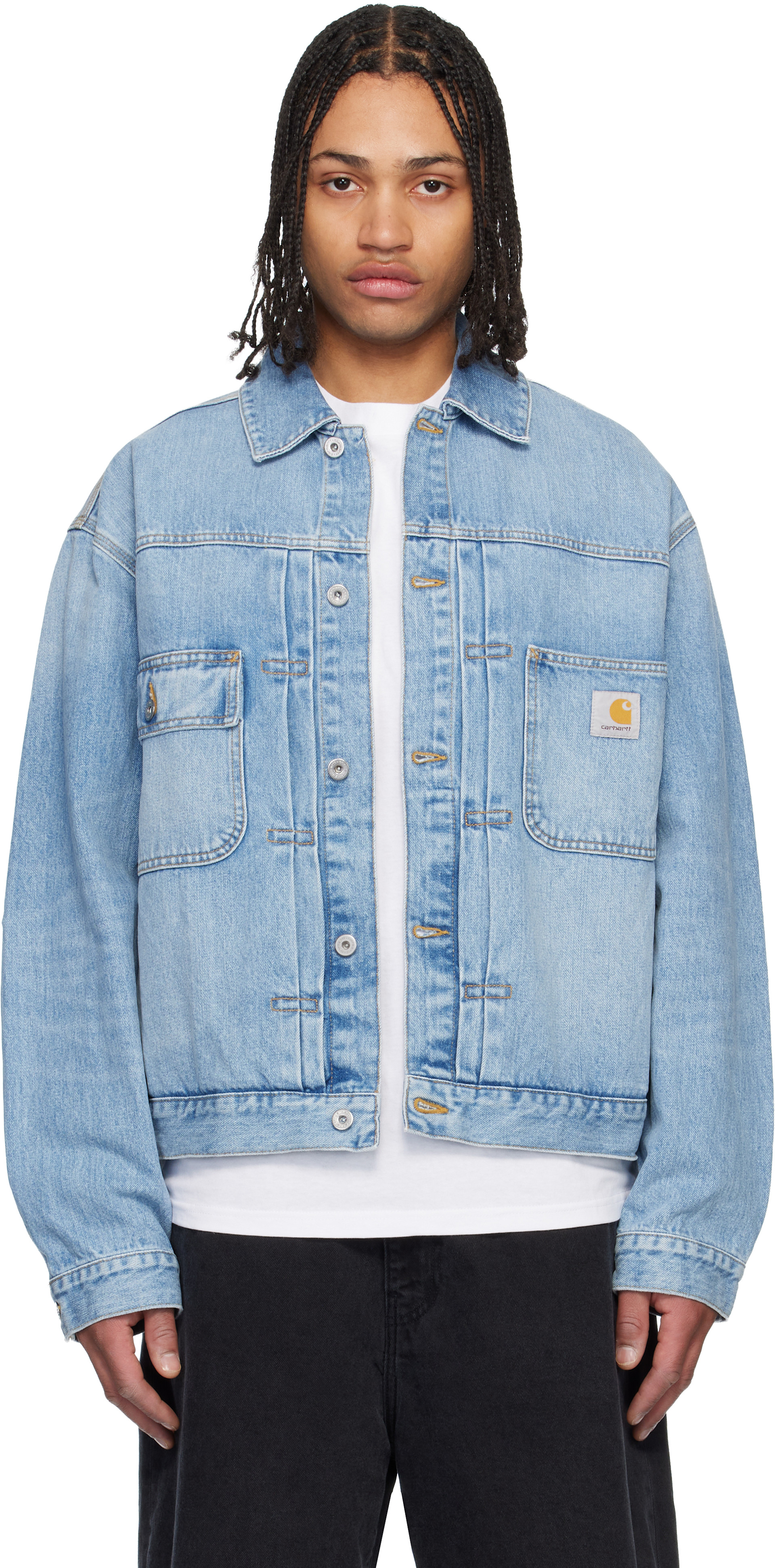 Carhartt Work In Progress - 블루 벨마 데님 재킷