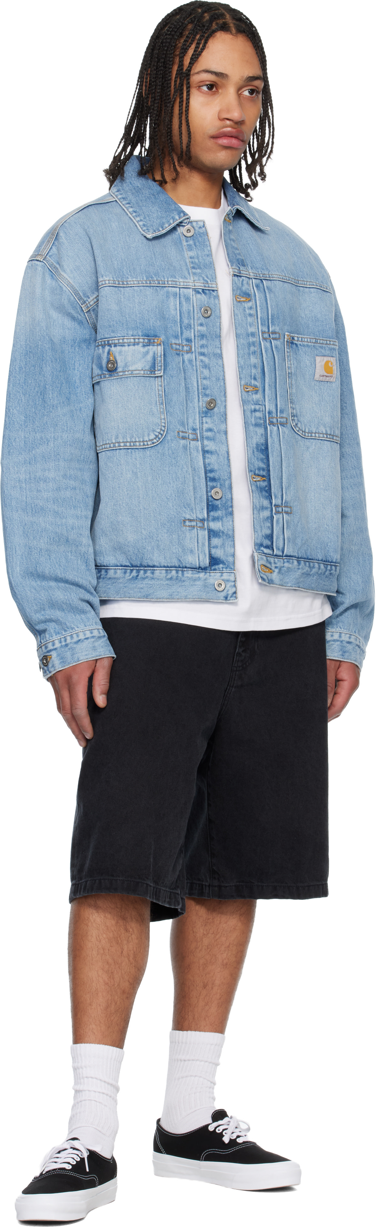 Carhartt Work In Progress - 블루 벨마 데님 재킷
