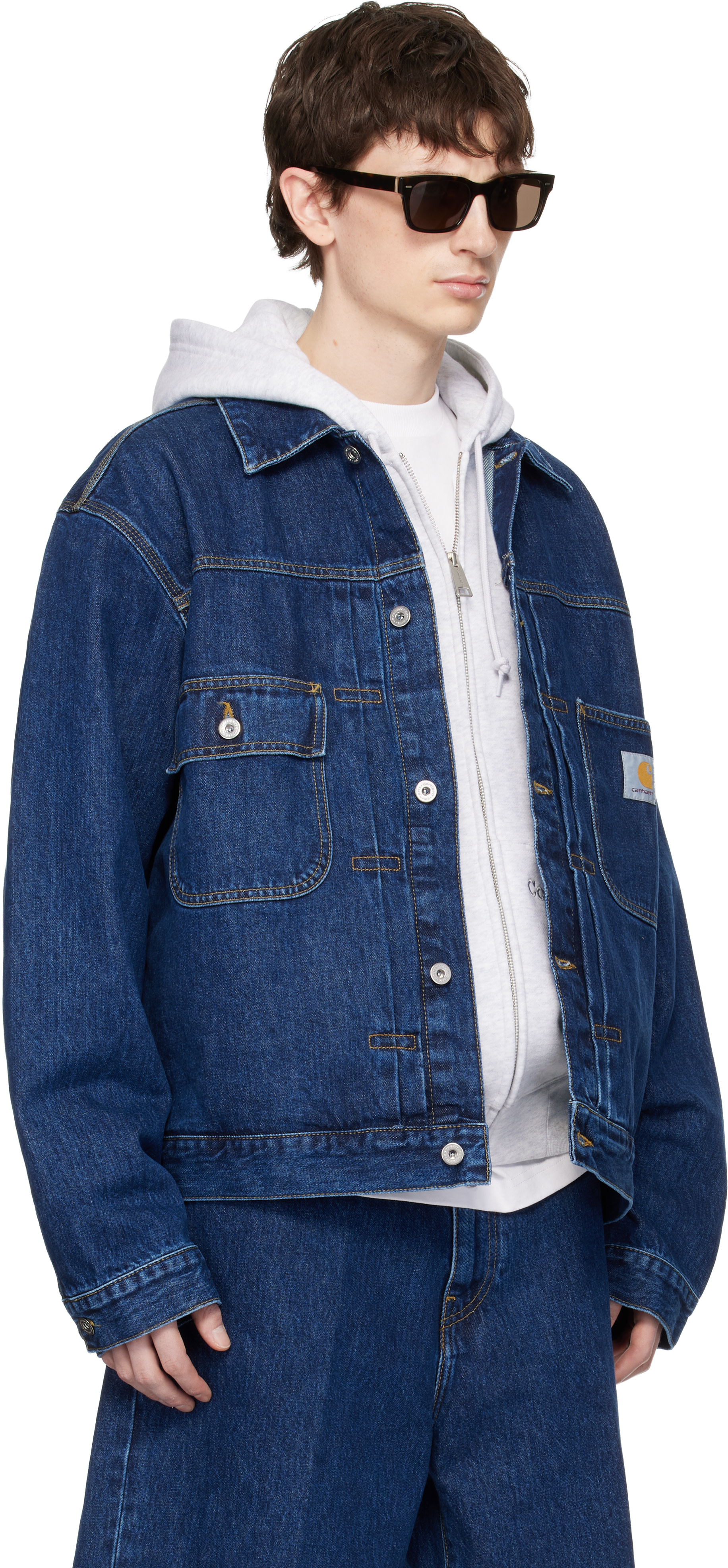 Carhartt Work In Progress - 블루 벨마 데님 재킷