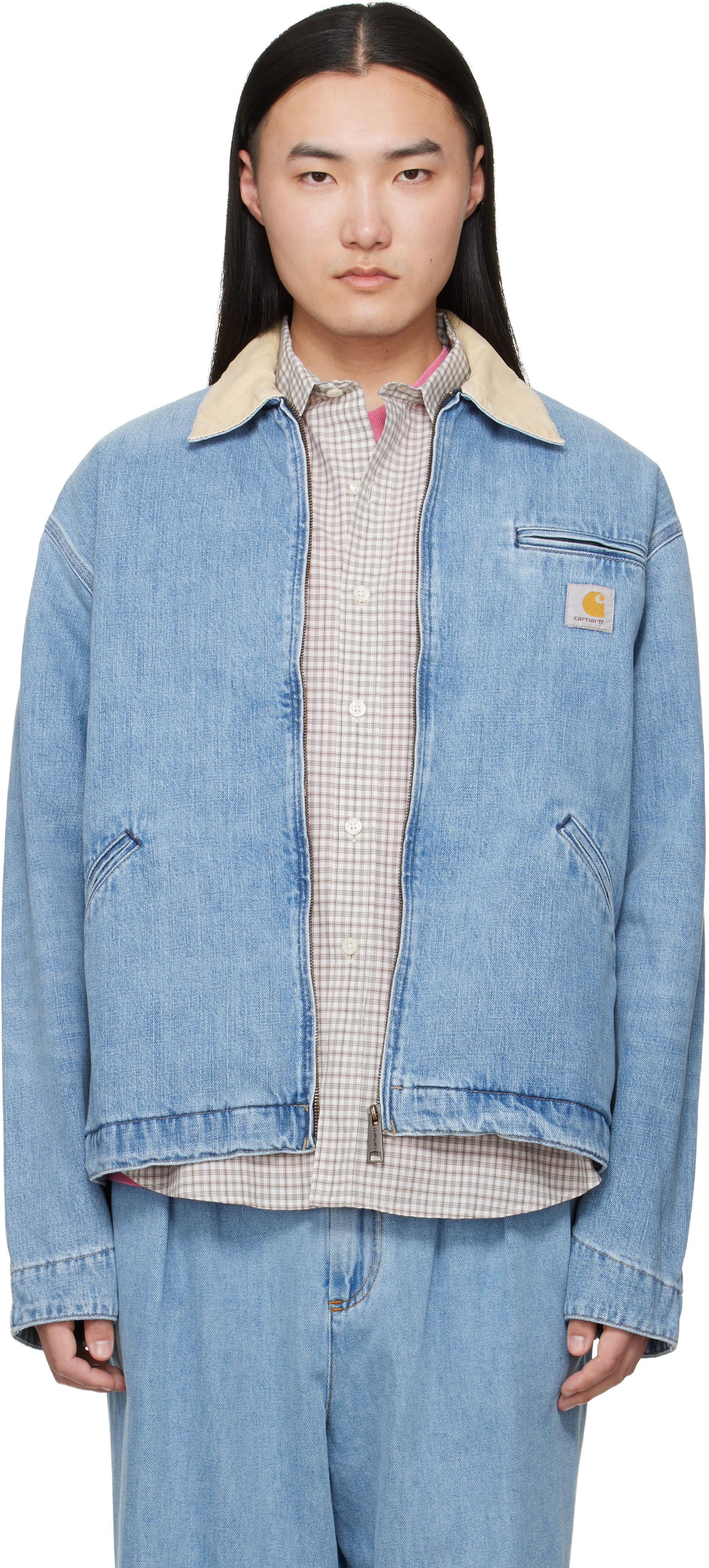 Carhartt Work In Progress - 블루 OG 디트로이트 데님 재킷