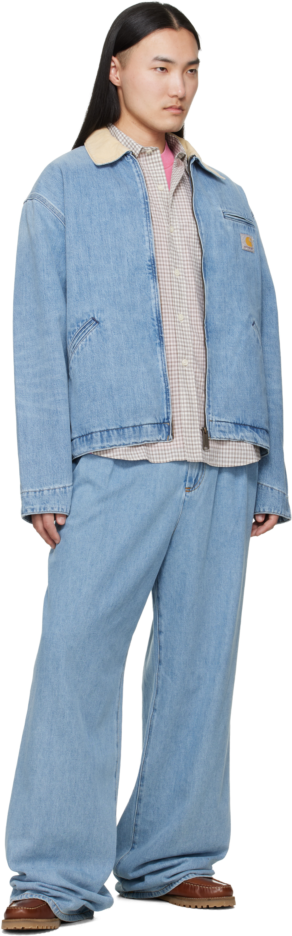 Carhartt Work In Progress - 블루 OG 디트로이트 데님 재킷