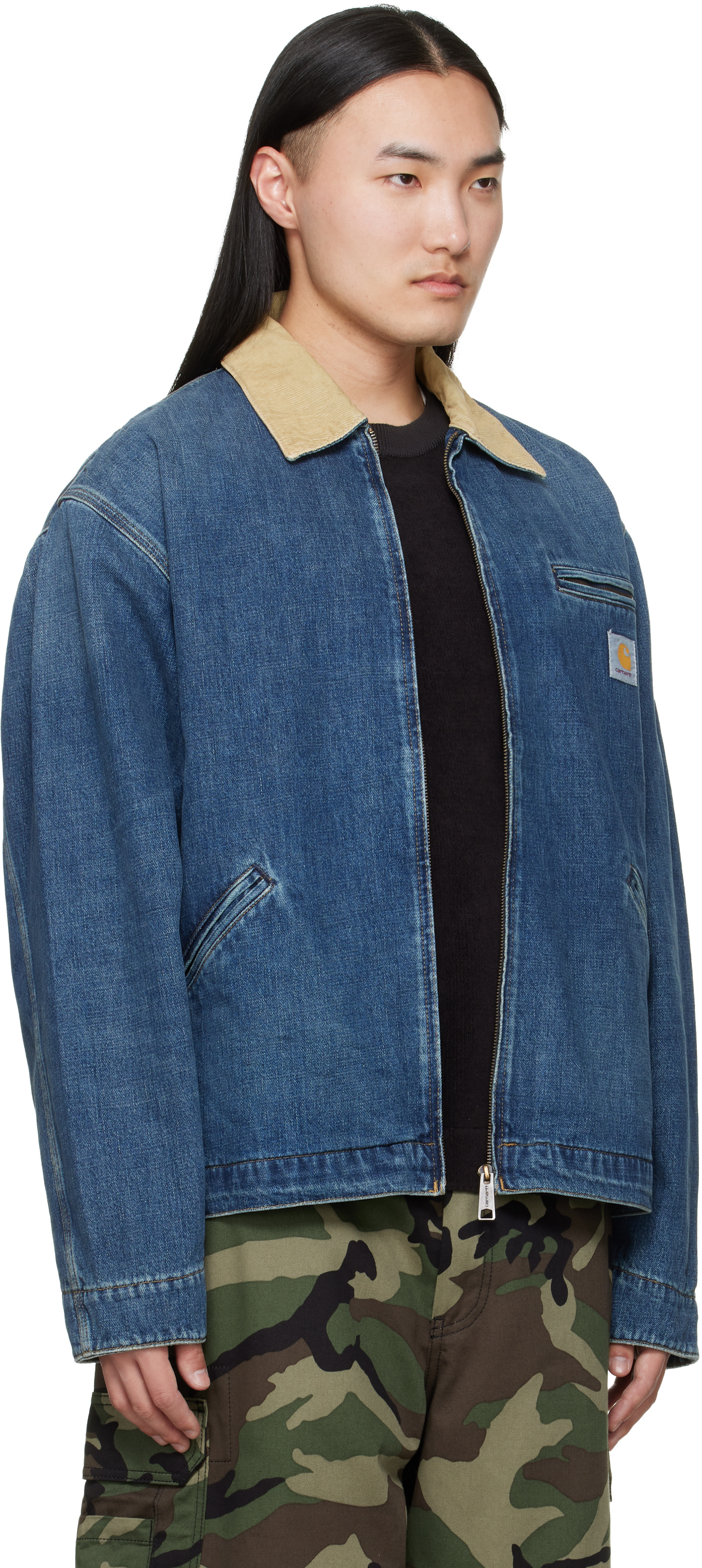 Carhartt Work In Progress: ブルー OG Detroit デニムジャケット