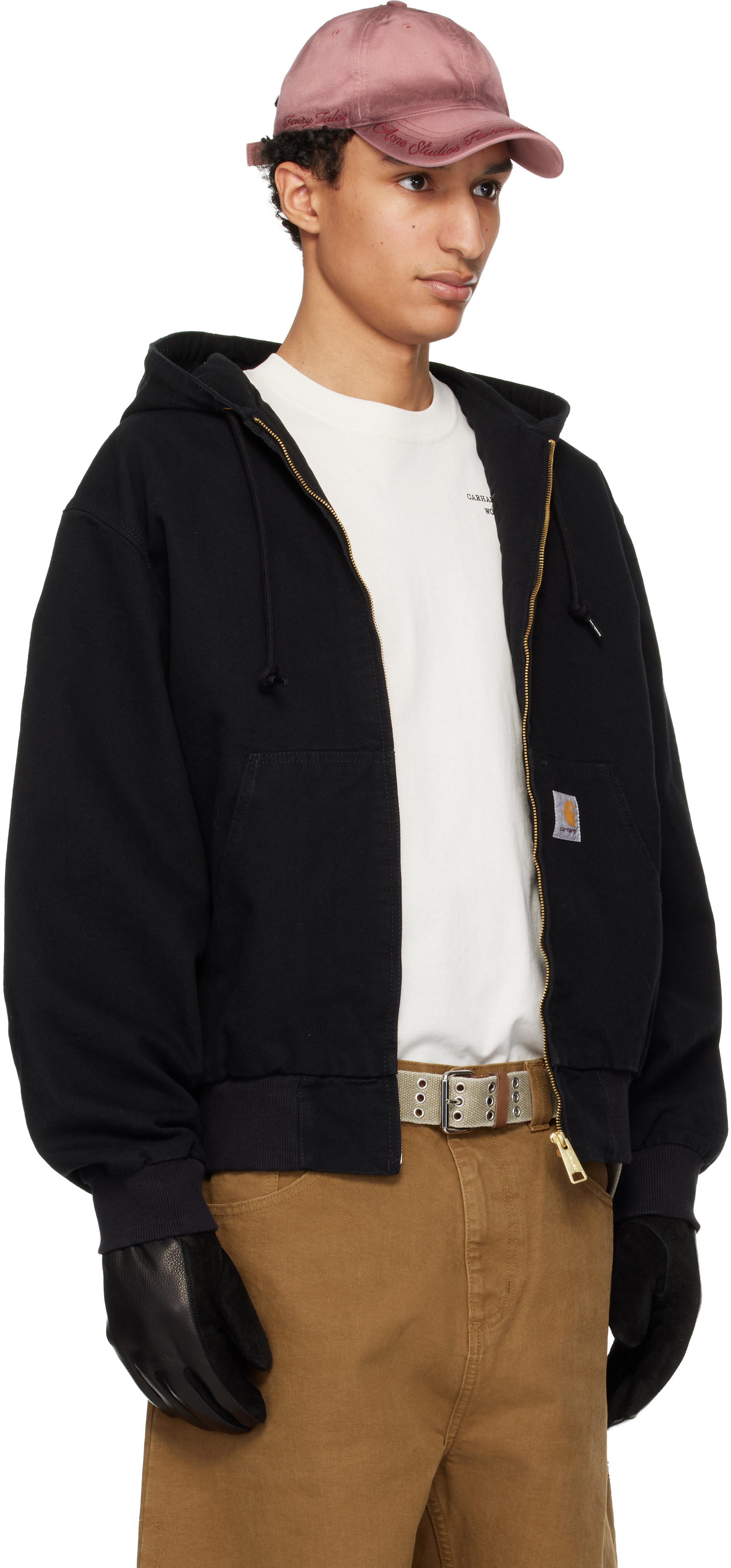 Carhartt ブラックジャケット Carhartt Work In Progress: ブラック OG Active ジャケット | SSENSE 日本