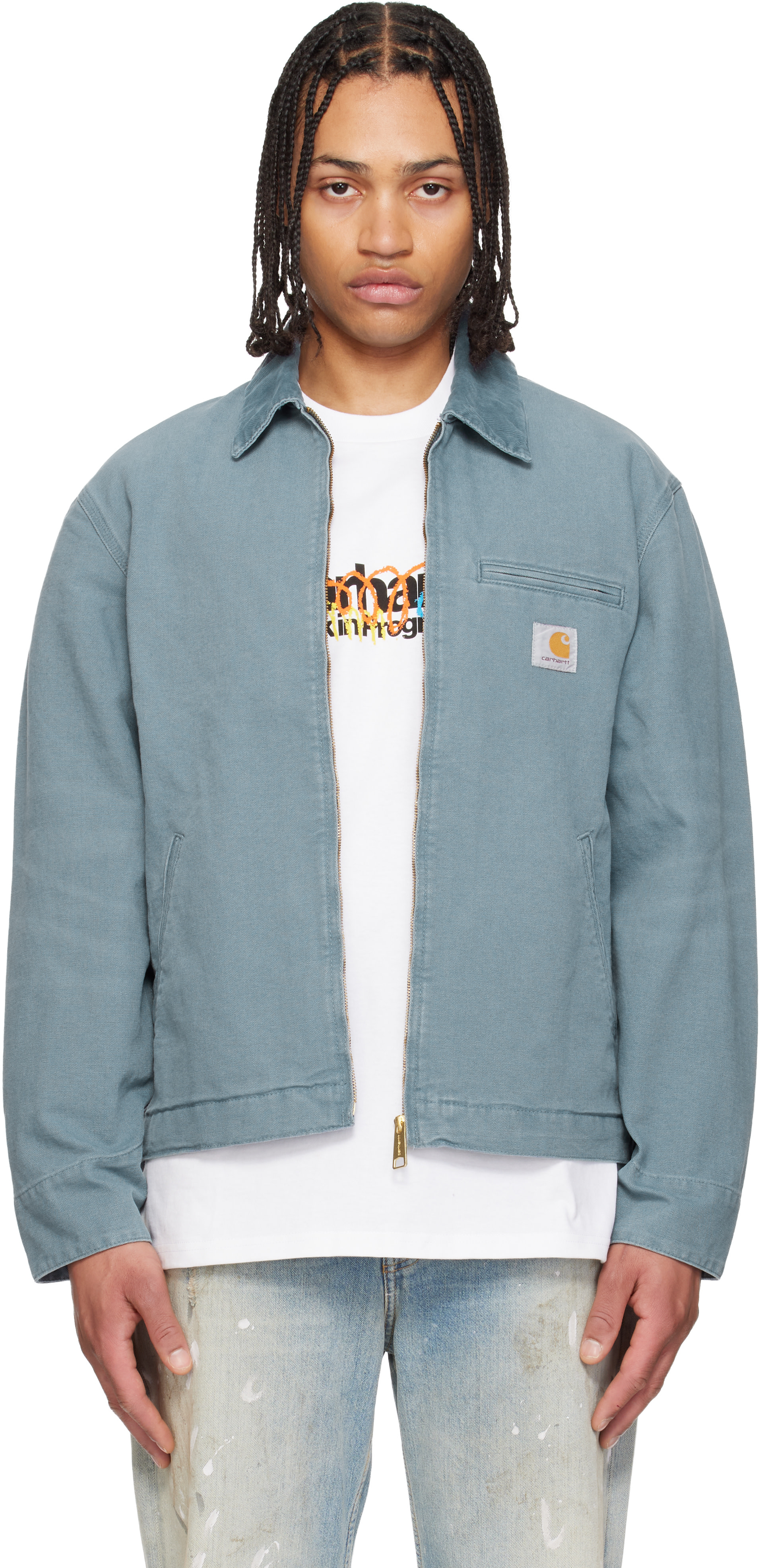 Carhartt Work In Progress: Blue Detroit Jacket | SSENSE