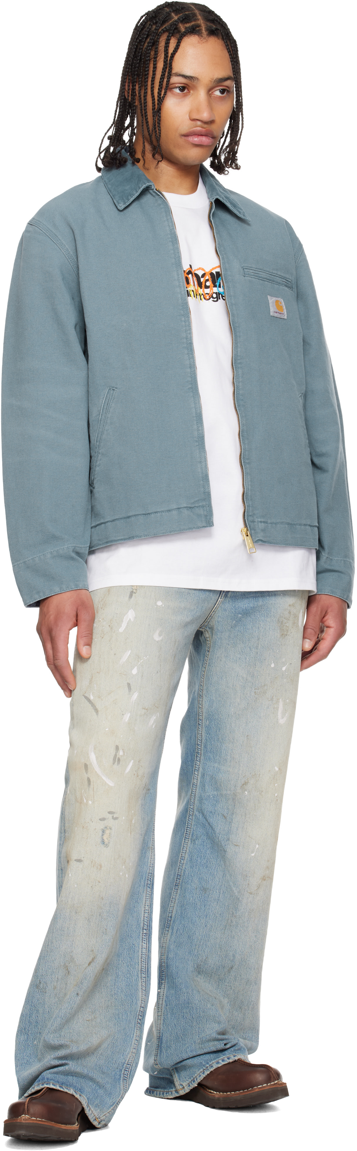 Carhartt Work In Progress: Blue Detroit Jacket | SSENSE