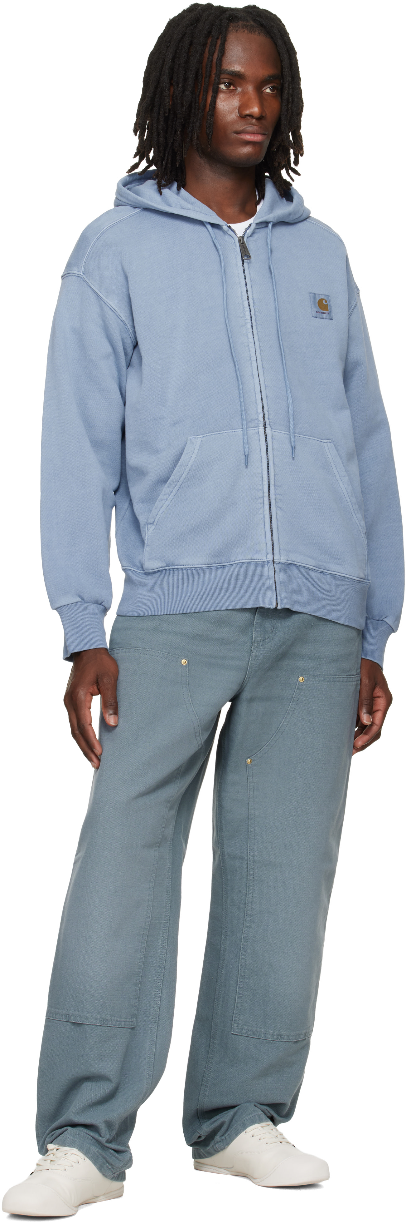 Carhartt Work In Progress - 블루 넬슨 후디