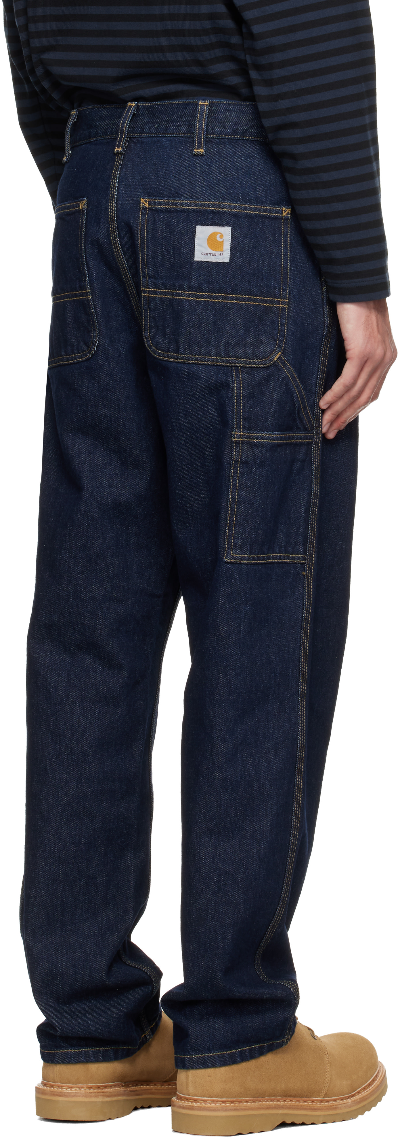 Carhartt Work In Progress - 블루 코튼 데님 진