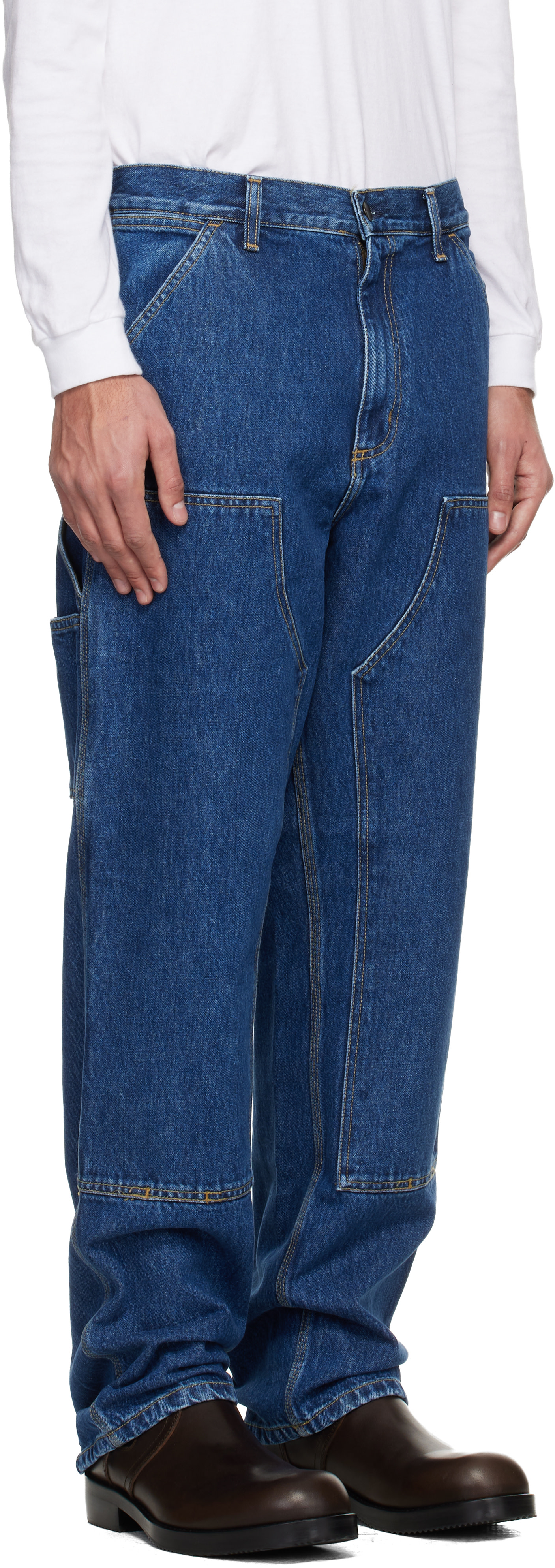 Carhartt Work In Progress - Blue Double Knee Jeans