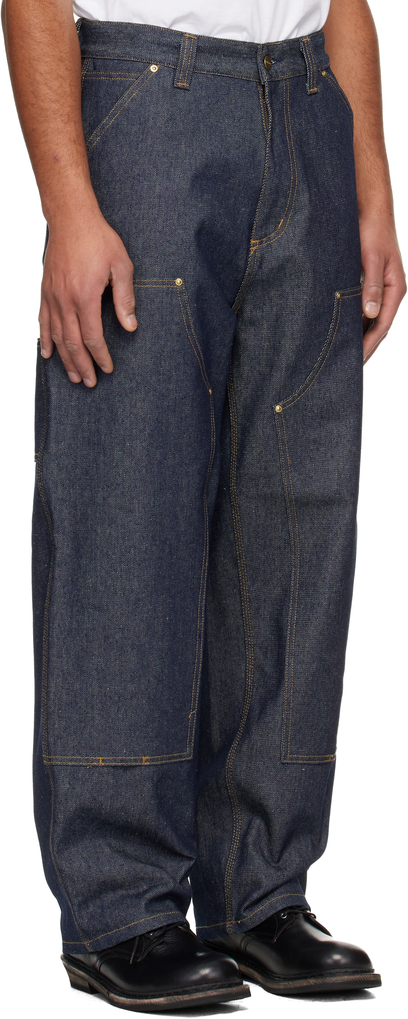 Carhartt Work In Progress: Blue OG Double Knee Jeans | SSENSE