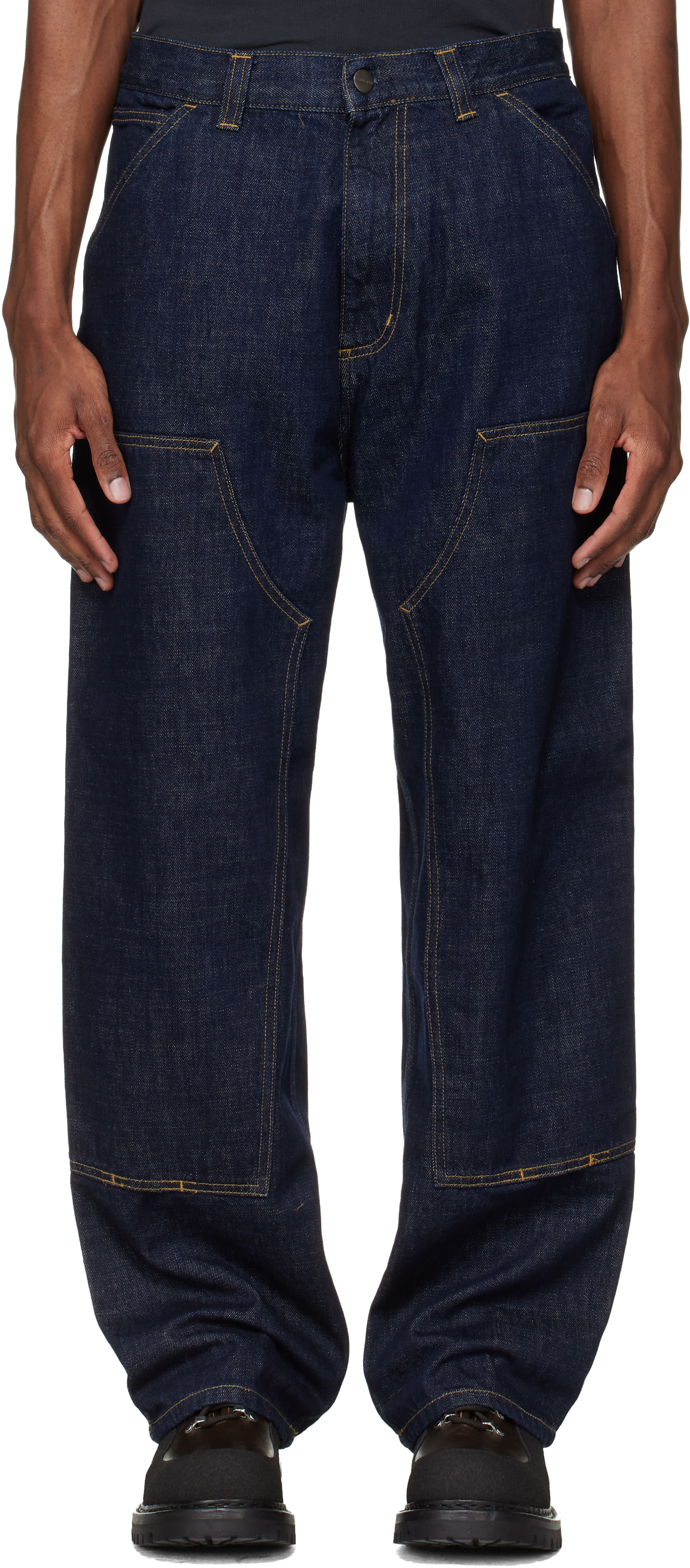 Carhartt Work In Progress - Navy OG Double Knee Jeans