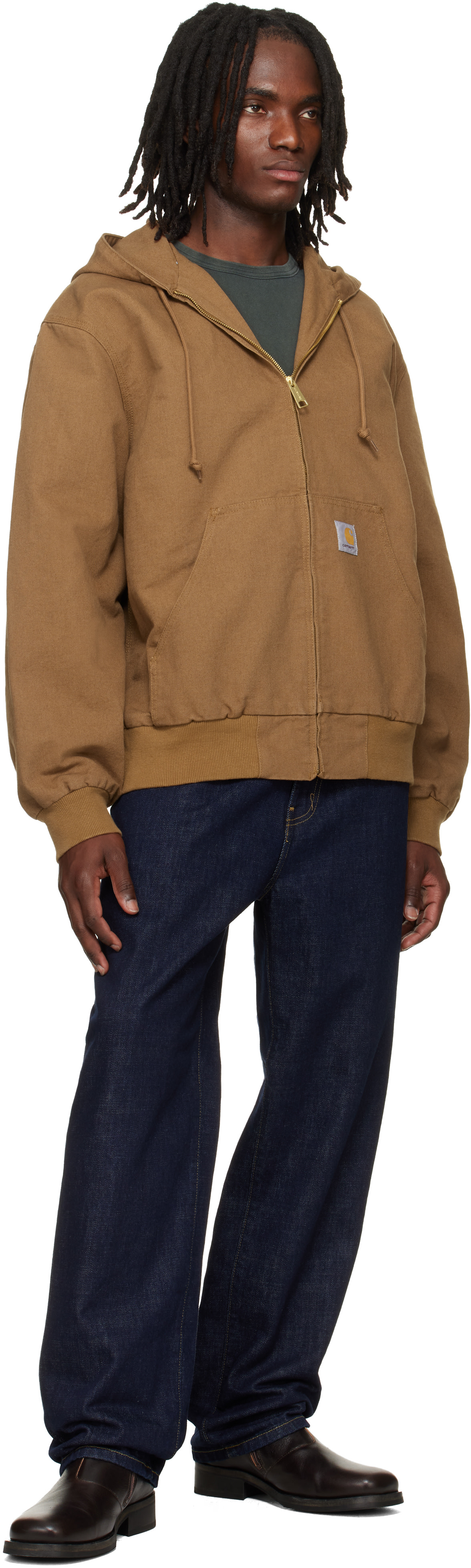 Carhartt Work In Progress - 네이비 아론 데님 진