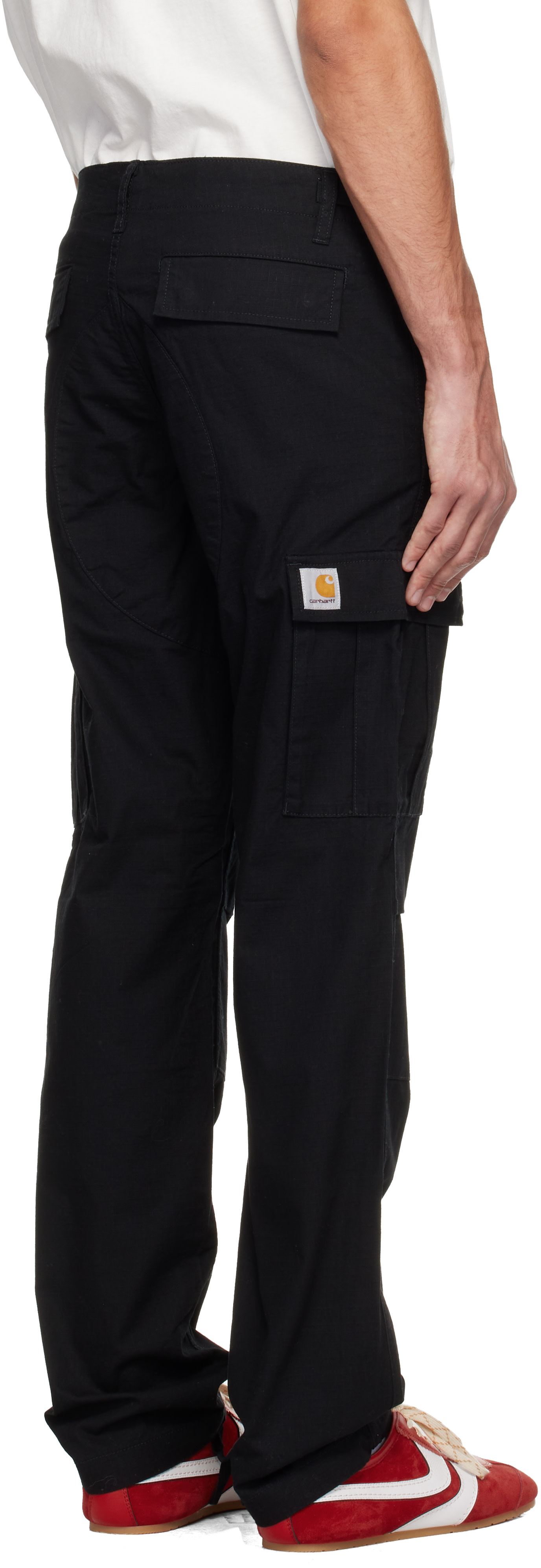 Carhartt Work In Progress - 블랙 에비에이션 카고 팬츠