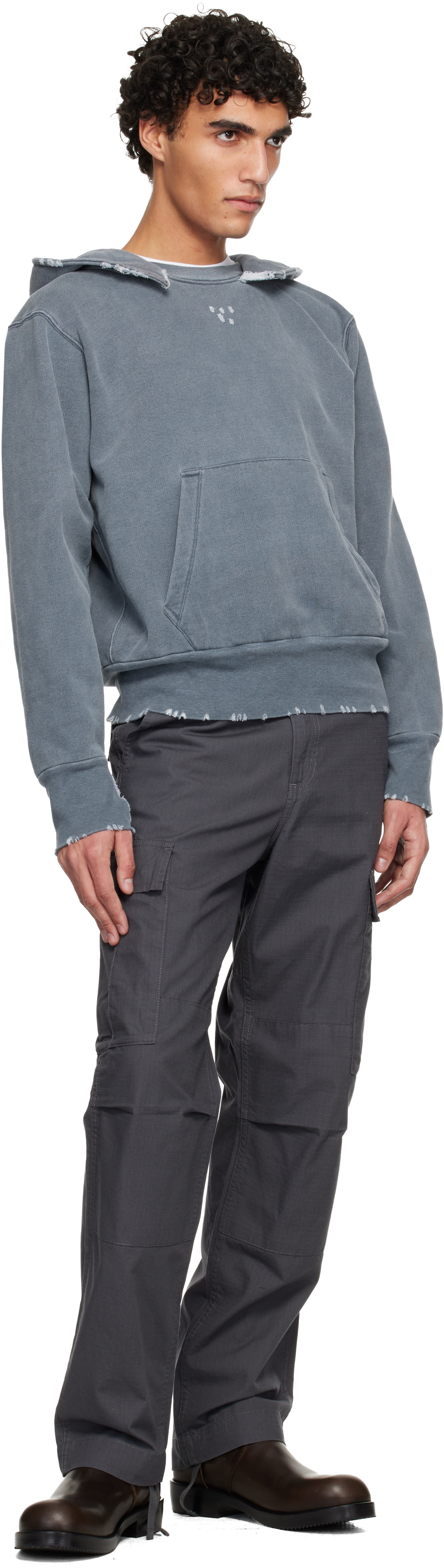 Carhartt Work In Progress - 그레이 레귤러 카고 팬츠