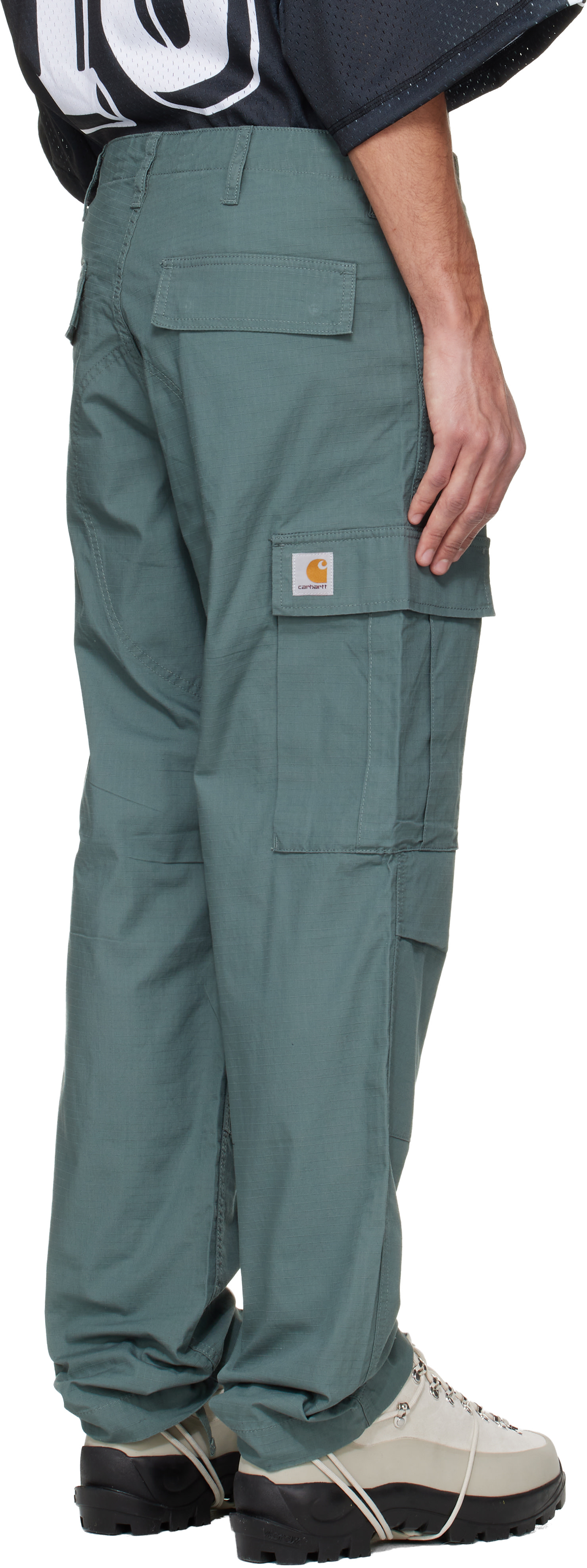 Carhartt Work In Progress - Pantalon cargo vert à coupe classique