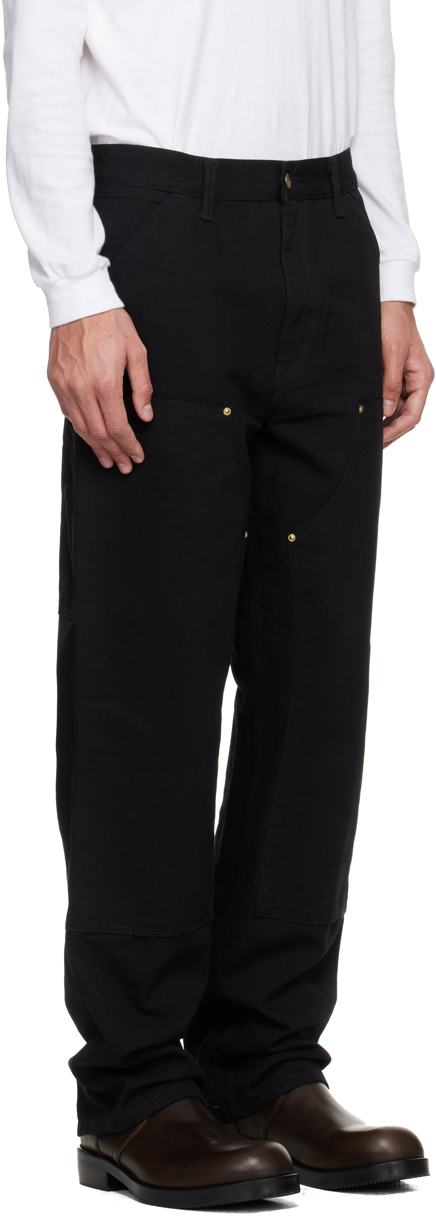 Carhartt Work In Progress: Black Double Knee Trousers | SSENSE Canada