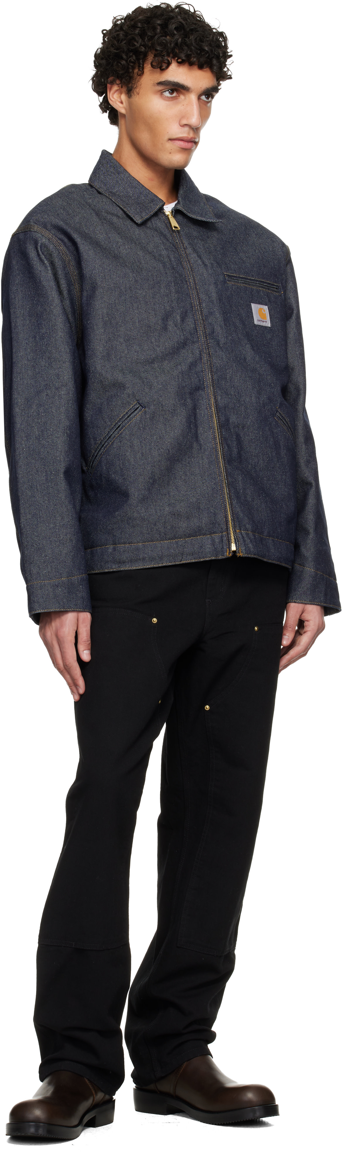 Carhartt Work In Progress: Black Double Knee Trousers | SSENSE