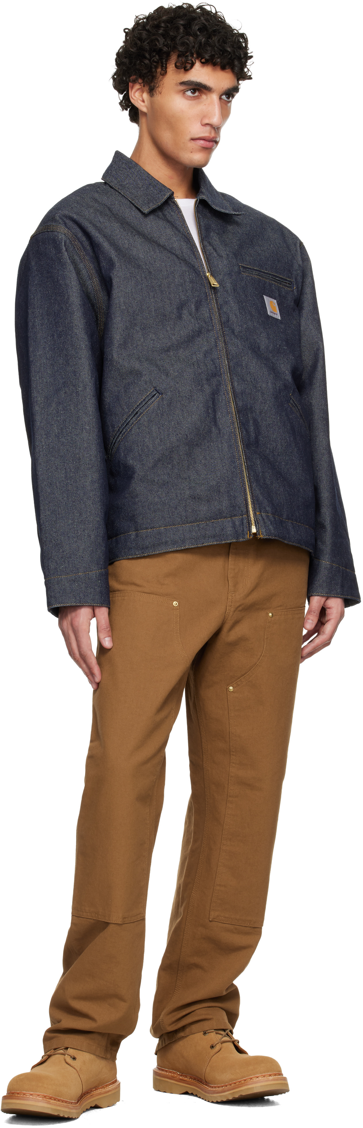 Carhartt Work In Progress - 브라운 오가닉 코튼 슬랙스