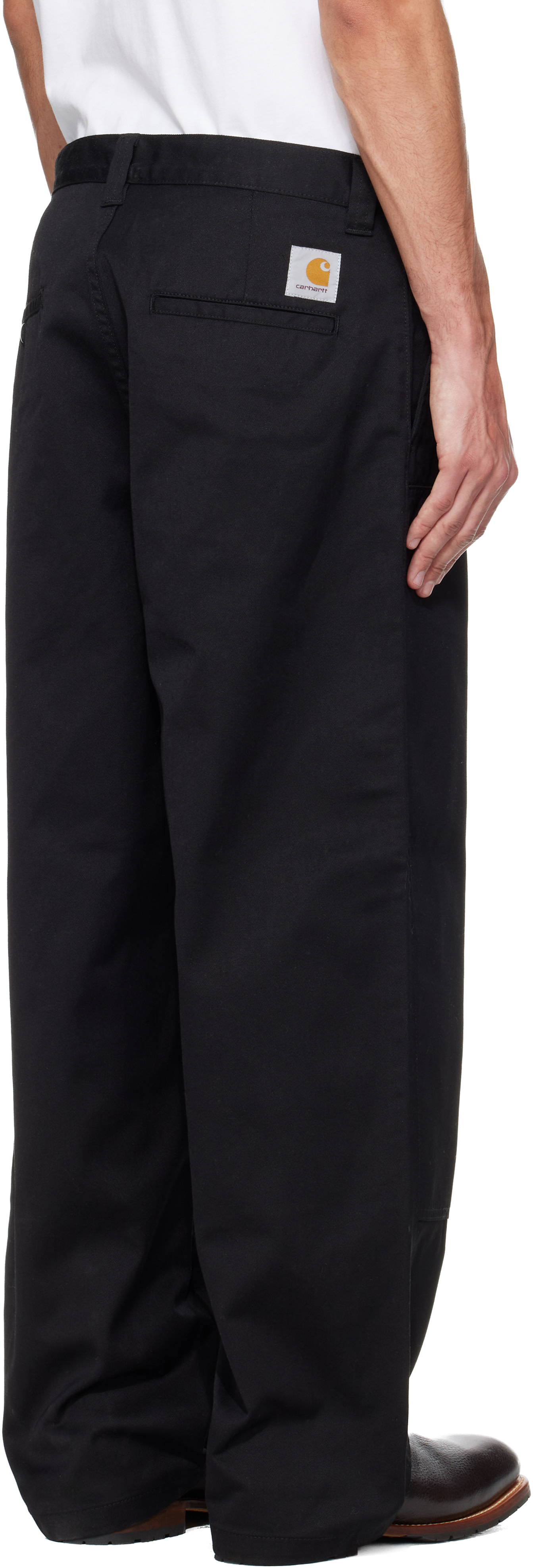 Carhartt Work In Progress: Black Brady Double Knee Chino Trousers