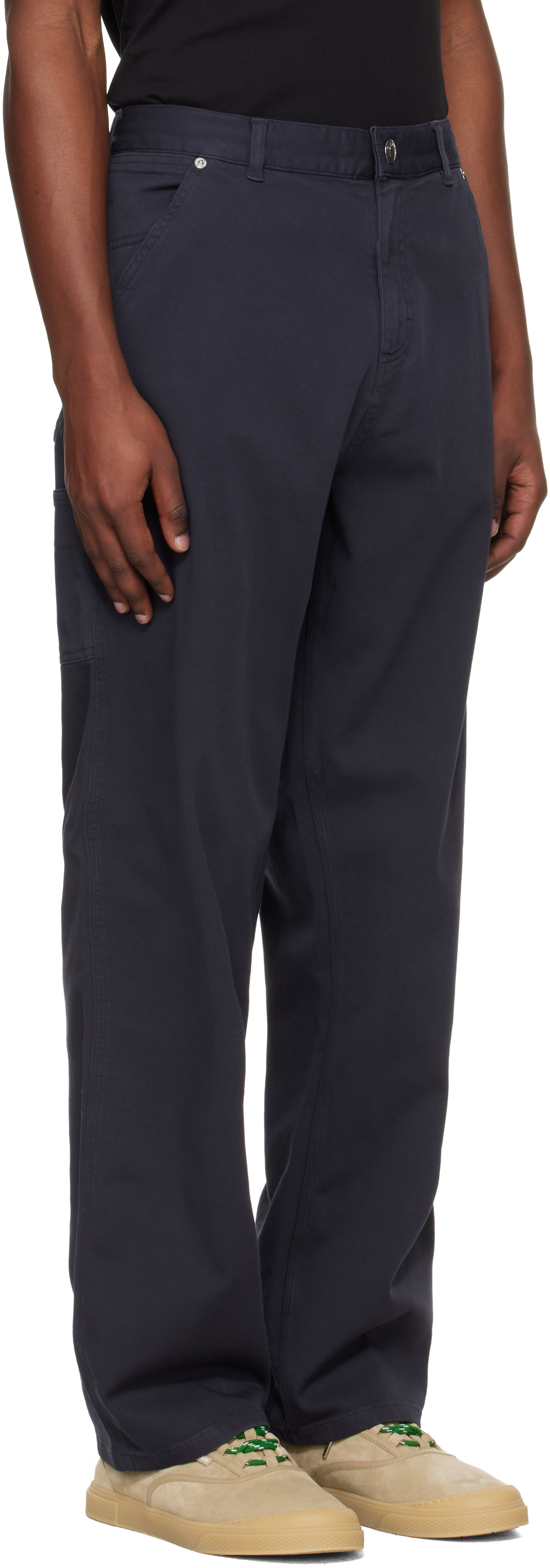 Moncler - Navy Cotton Blend Gabardine Cargo Pants