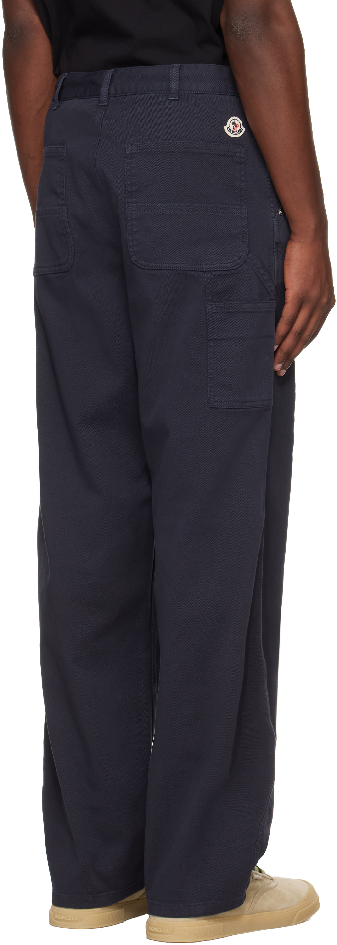 Moncler - Navy Cotton Blend Gabardine Cargo Pants