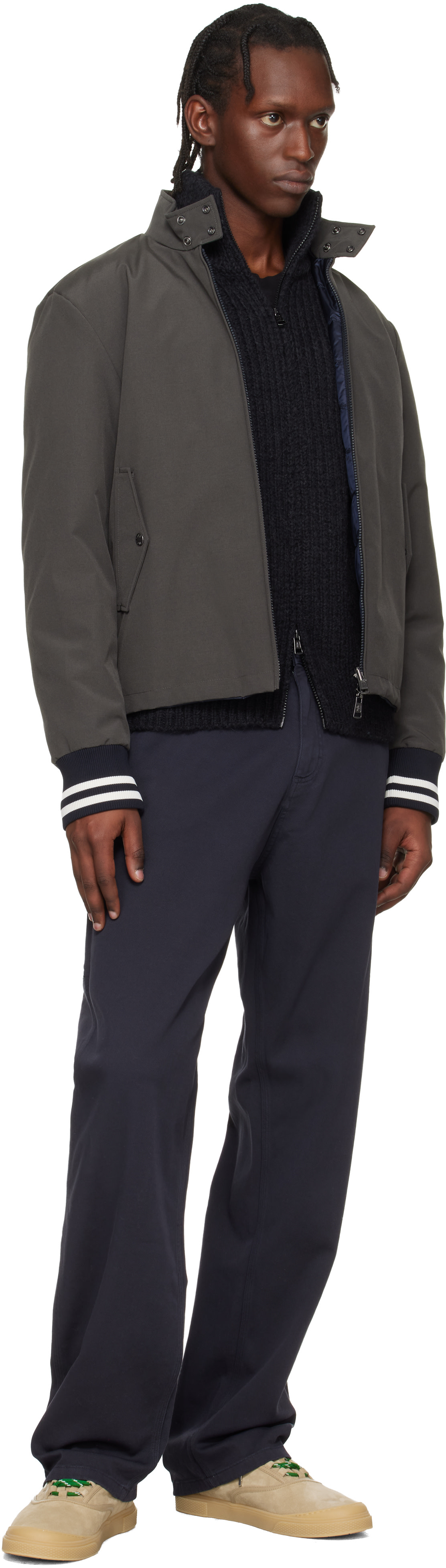 Moncler - Navy Cotton Blend Gabardine Cargo Pants