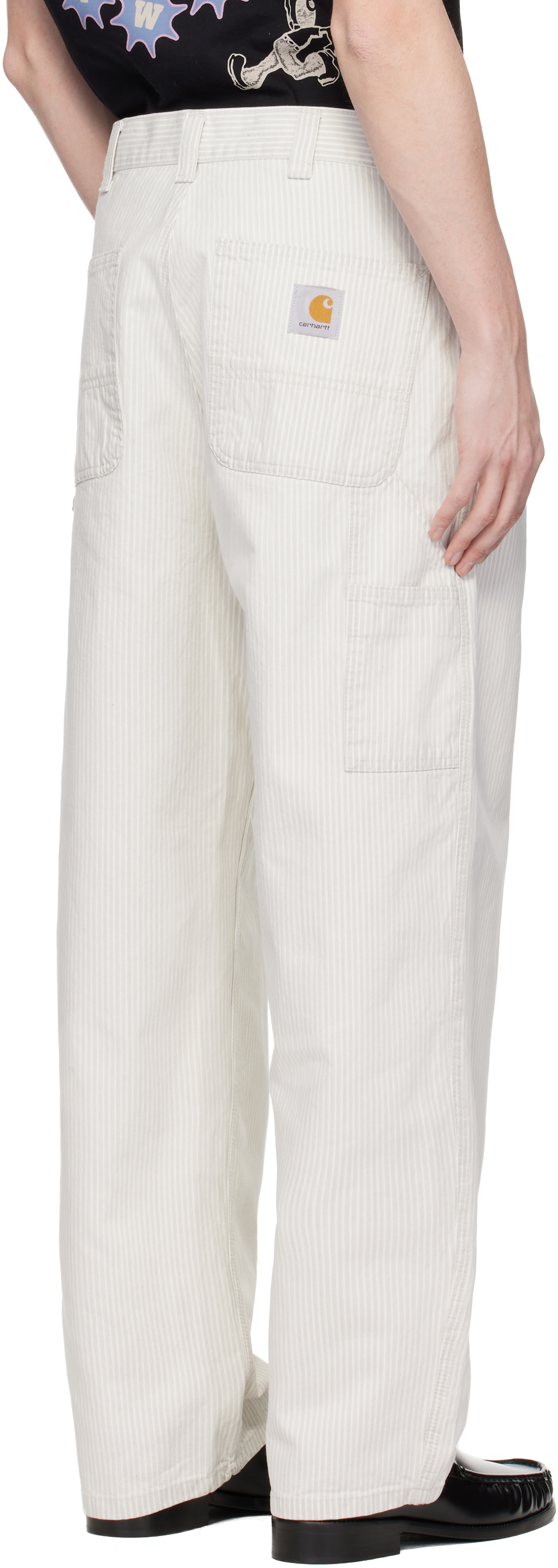 Carhartt Work In Progress - Off-White Mercer Stripe Single Knee Trousers