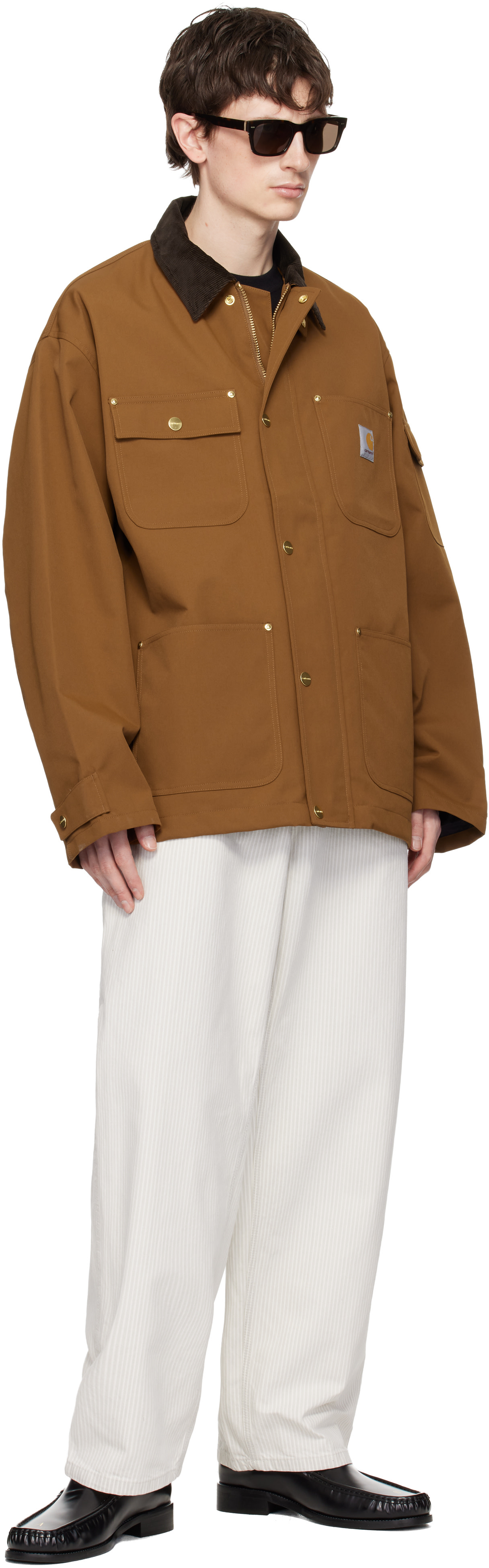 Carhartt Work In Progress - Off-White Mercer Stripe Single Knee Trousers
