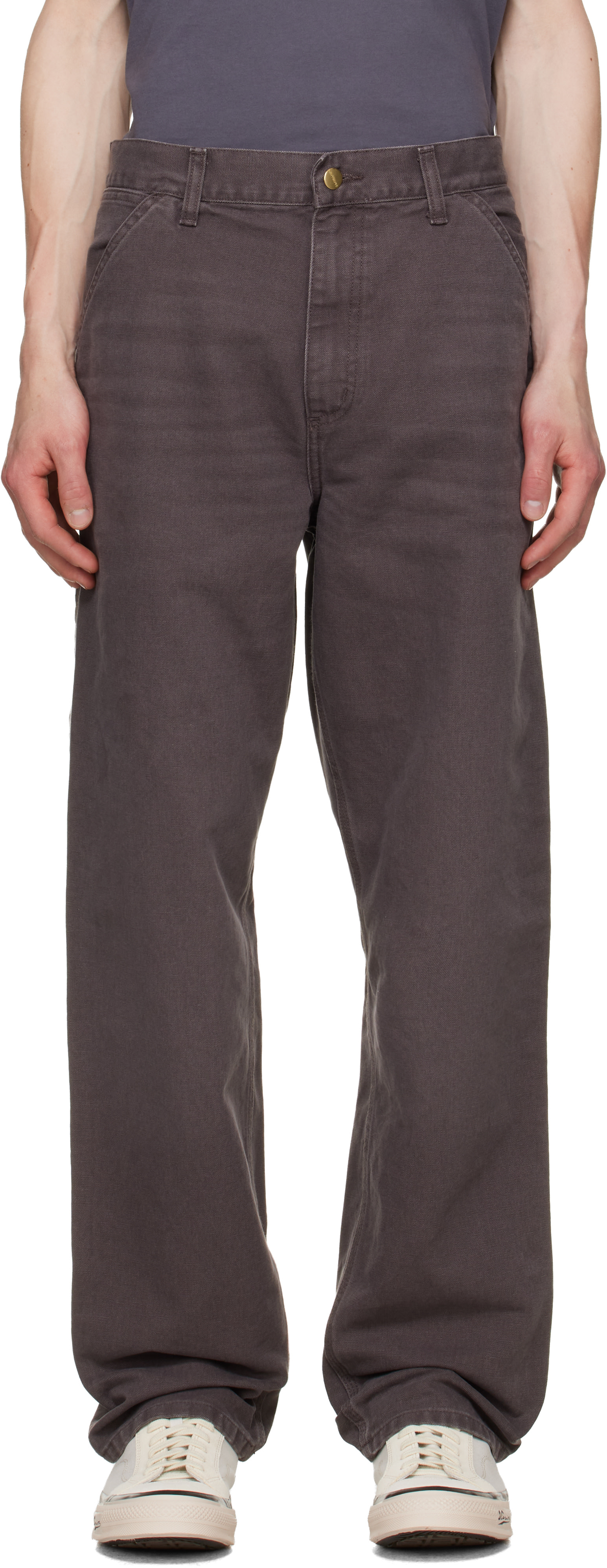 Carhartt Work In Progress - ブラウン Single Knee トラウザーズ