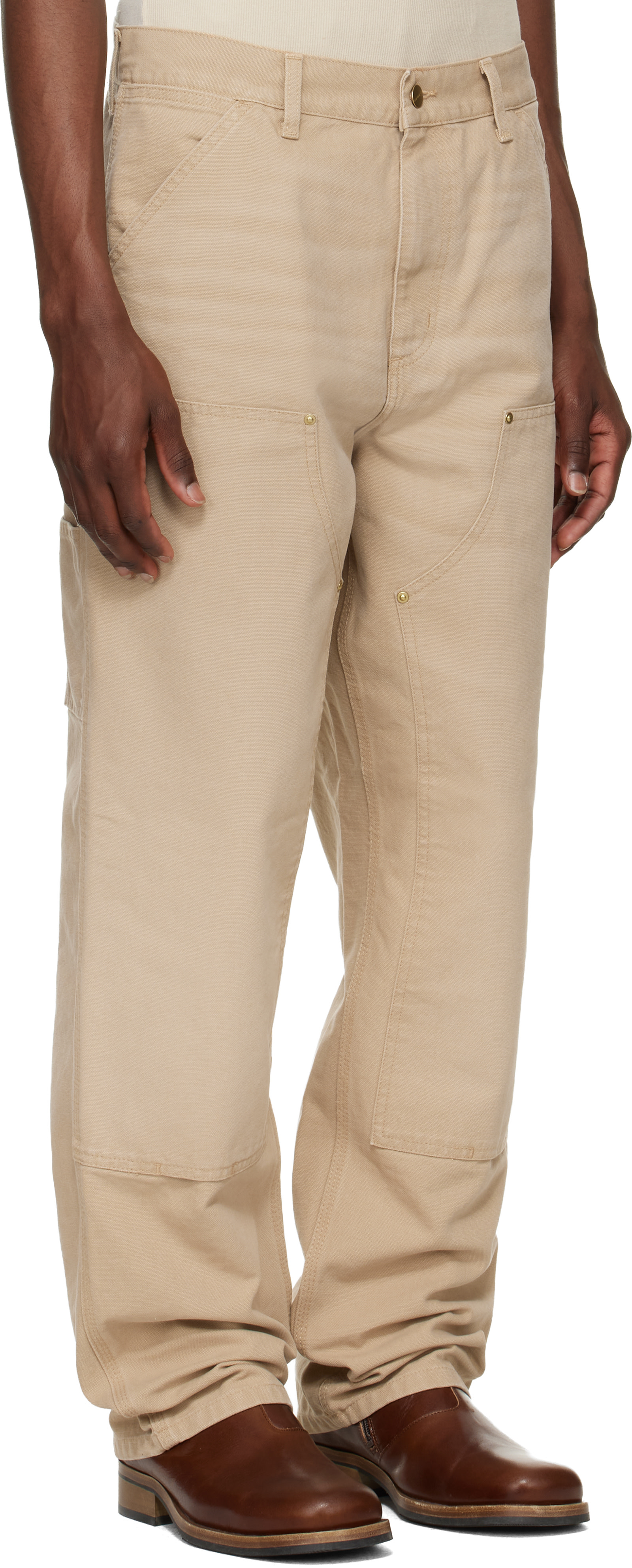 Carhartt Work In Progress - ベージュ Double Knee トラウザーズ