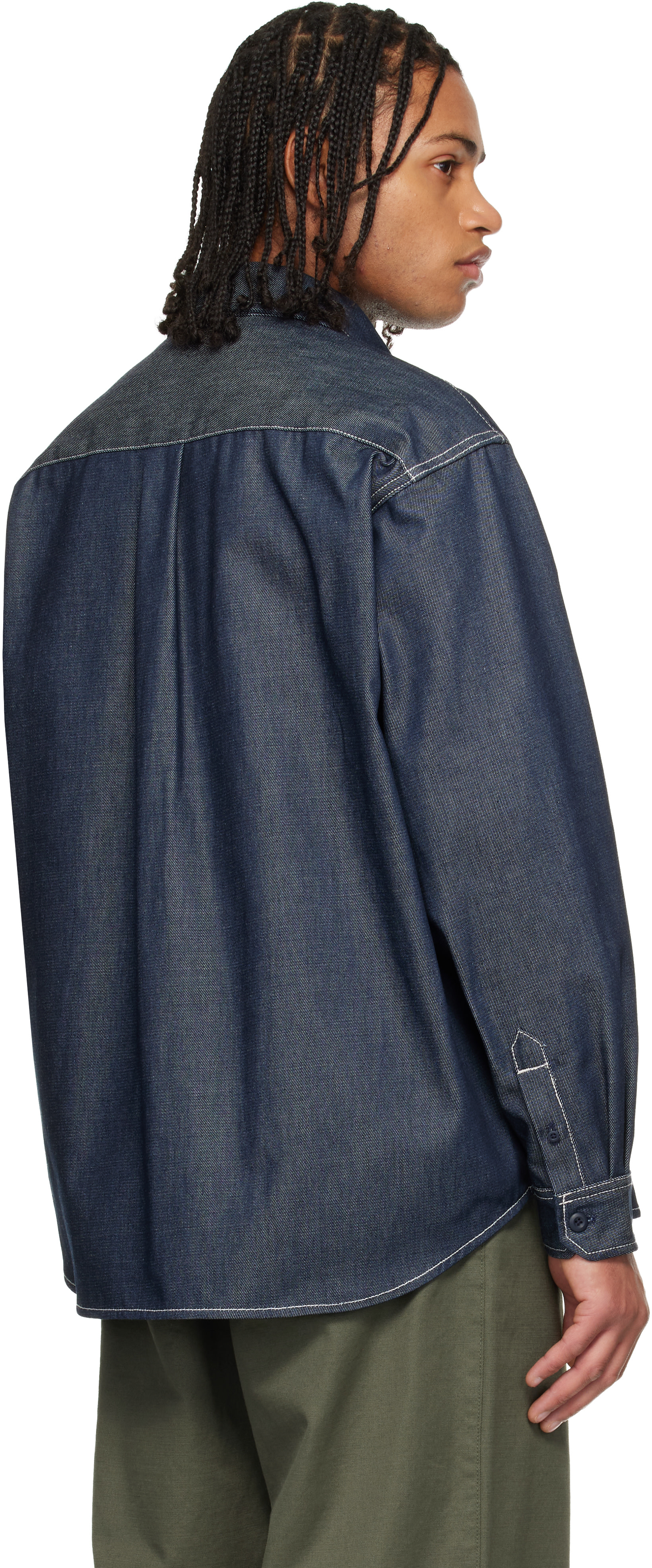Carhartt Work In Progress: Blue Tigan Denim Overshirt | SSENSE
