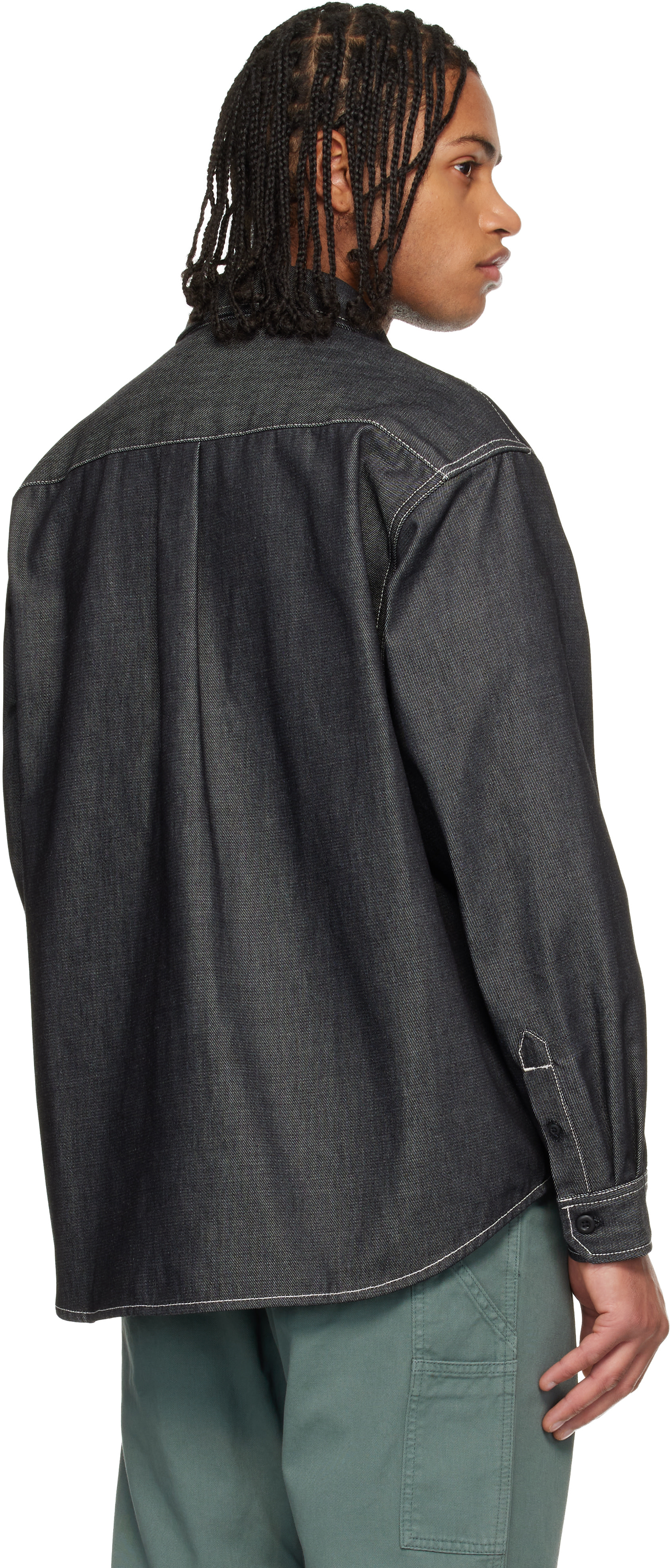 Carhartt Work In Progress: ブラック Tigan デニム オーバーシャツ