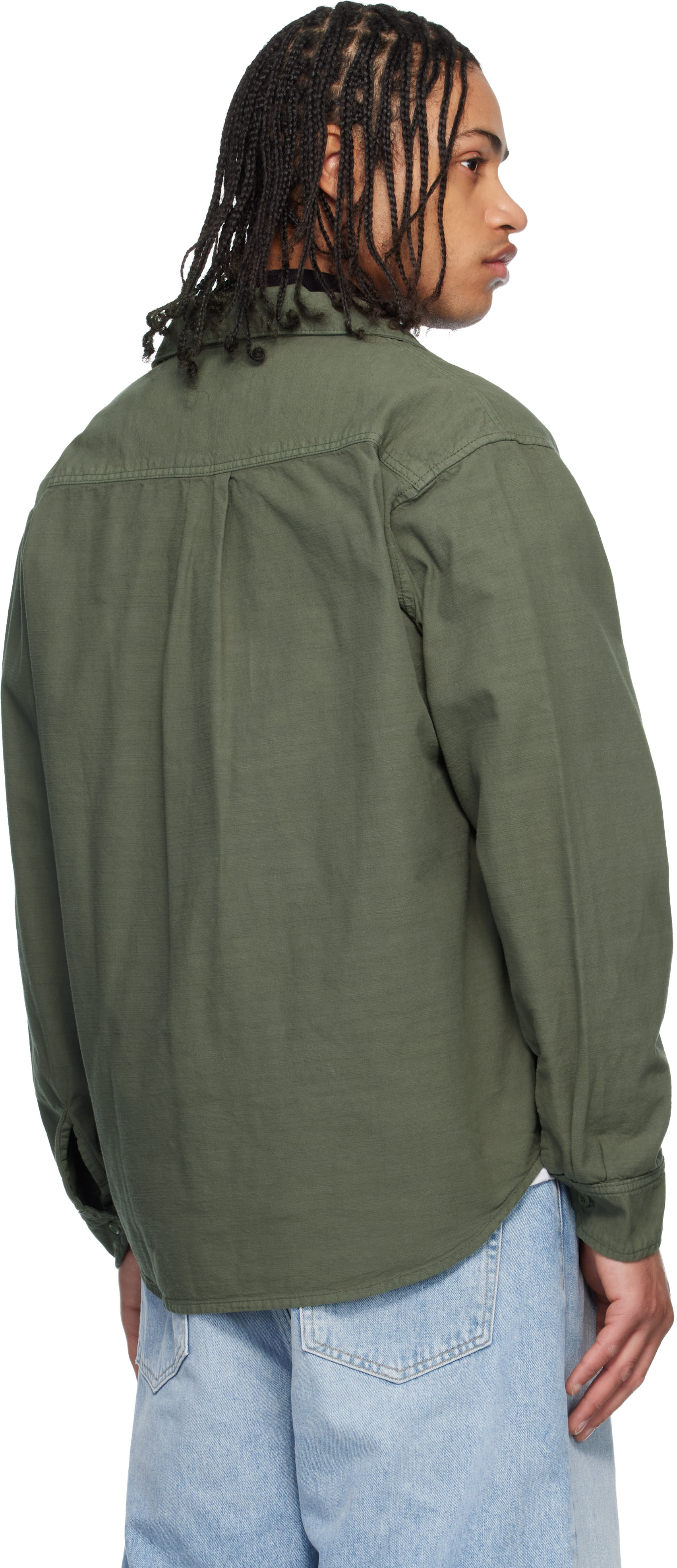 Carhartt Work In Progress: Green Kelsey Shirt | SSENSE